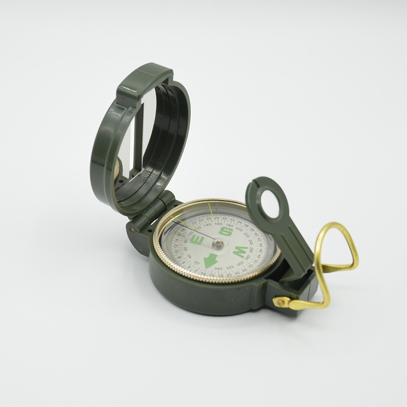 义乌晶辉DC45-1M 塑料迷彩带镜子翻盖户外礼品指南针 指北针图