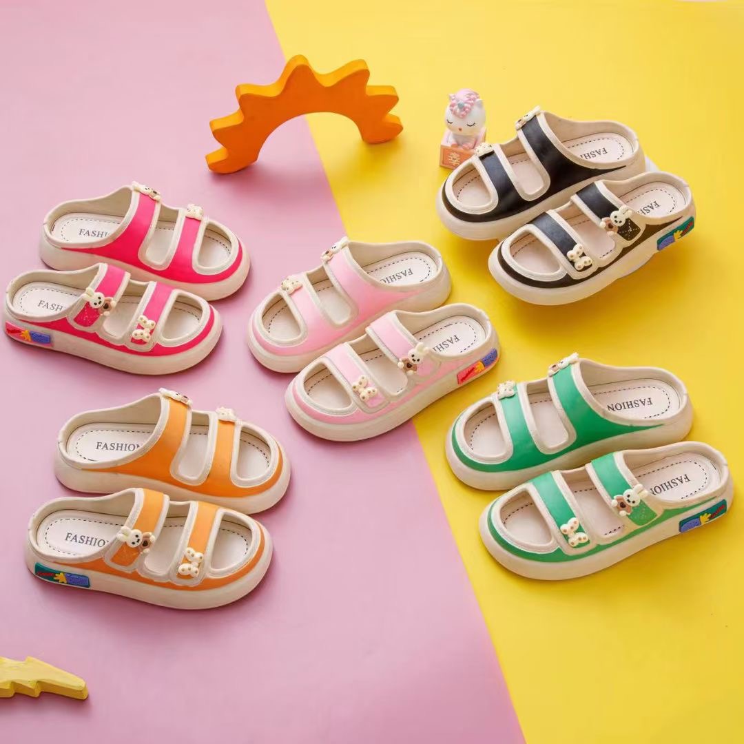 New summer dopamine-colored cute flip-flops for foreign trade, versatile and fashionable for women to wear outside, anti-slip one-line flip-flops for indoor home use, custom-made by the factory