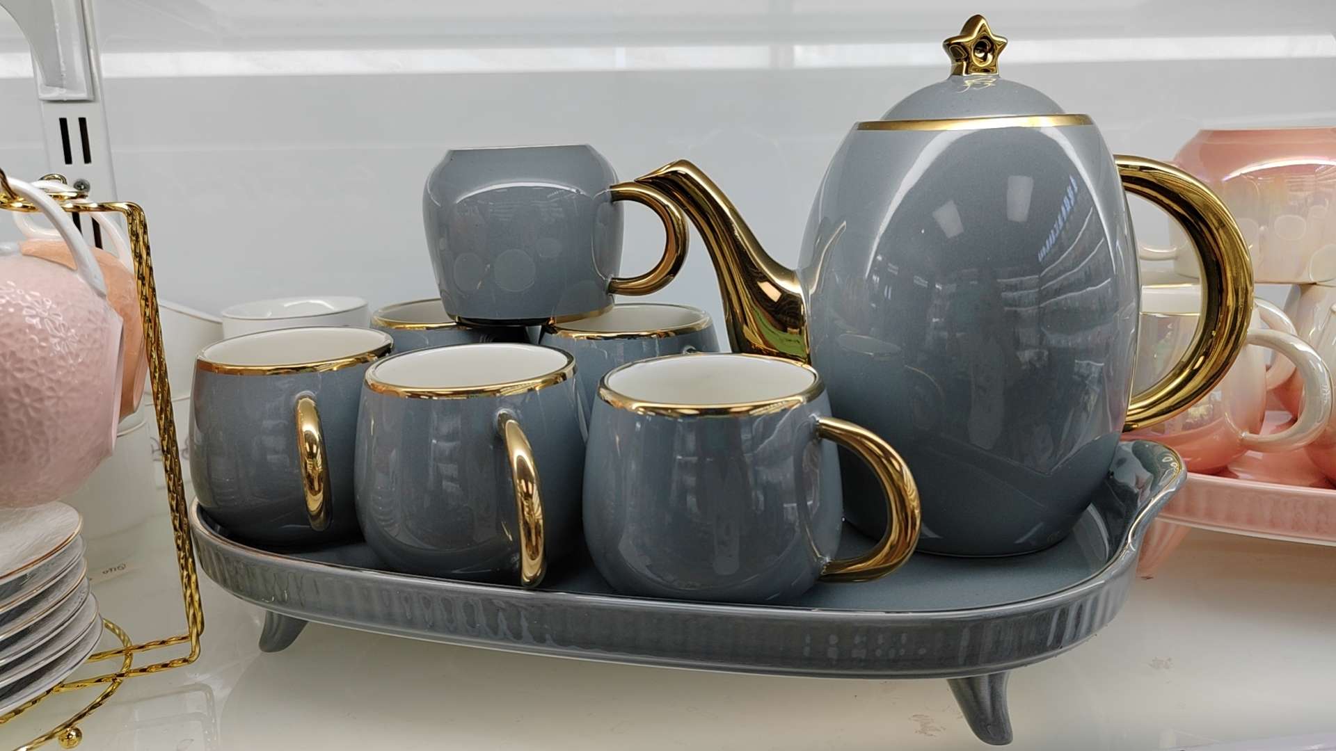 Jingdezhen Ceramic Coffee Cup Set Teapot Set European Water Set Afternoon Tea Cup Specification drawing