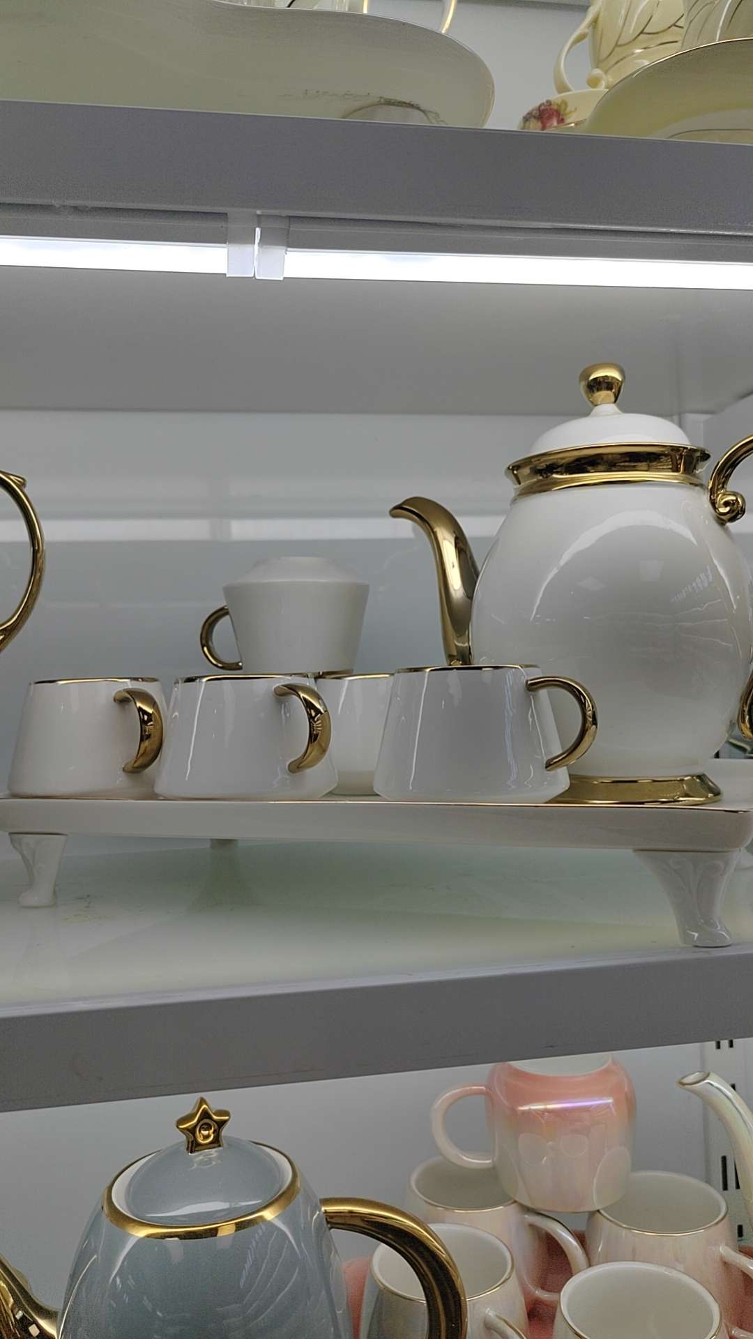 Jingdezhen 1 Pot 6 Cups 1 Tray Water European Coffee Teapot Set Kitchenware Supplies details Picture