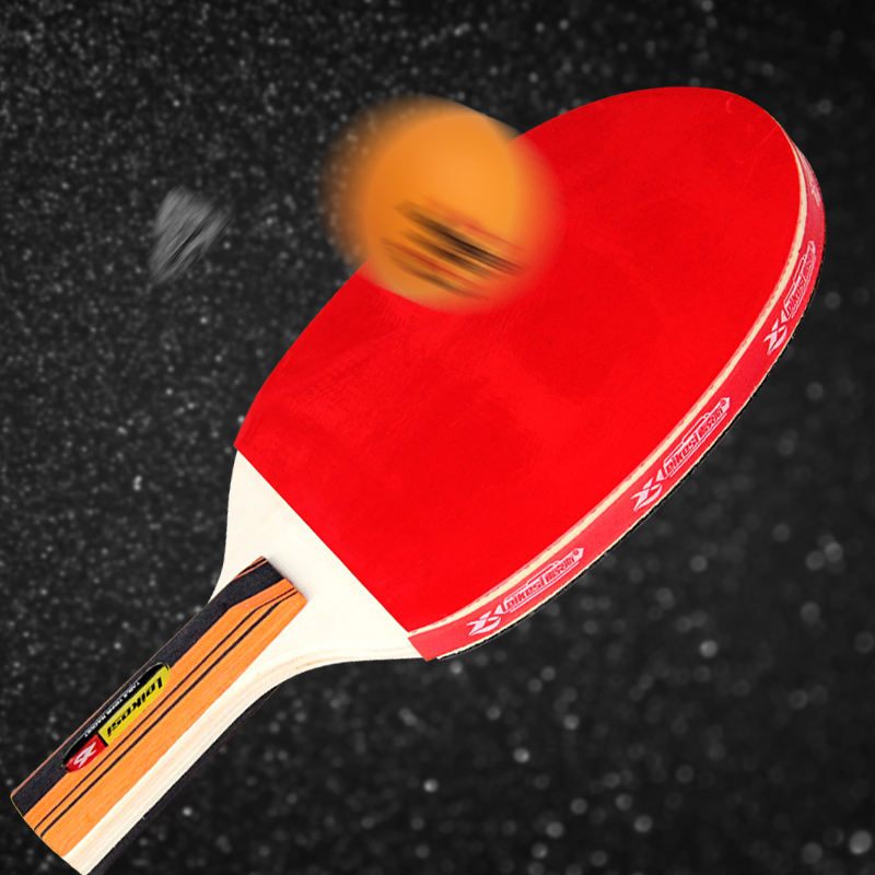 Portable Pingpong Paddle Table Tennis Racket Shakehand 5 Layer Blade Indoor Outdoor Training Table Tennis Racket Set For Audlt