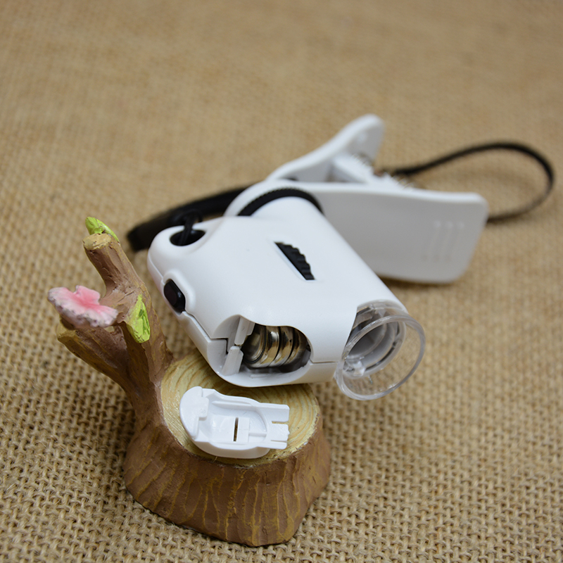Universal phone holder with lamp lanyard 7004CB microscope magnifying glass Application Scenario