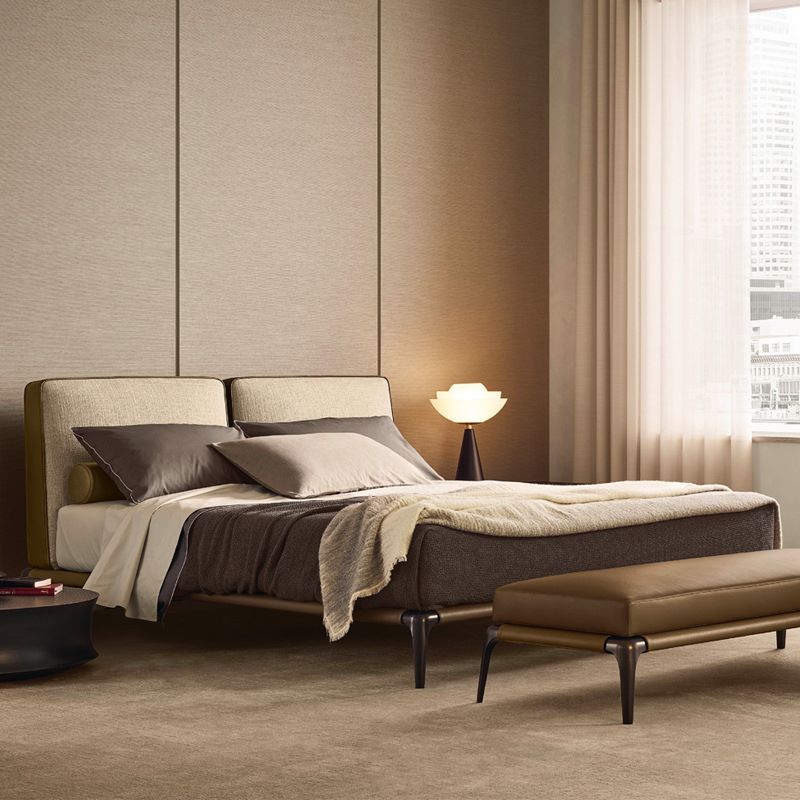 Modern minimalist Salissa Polifon bed Italian Minimalist Light Luxury Double bed Fabric Bed Bedroom Leather bed 1.8m queen bed thumbnail