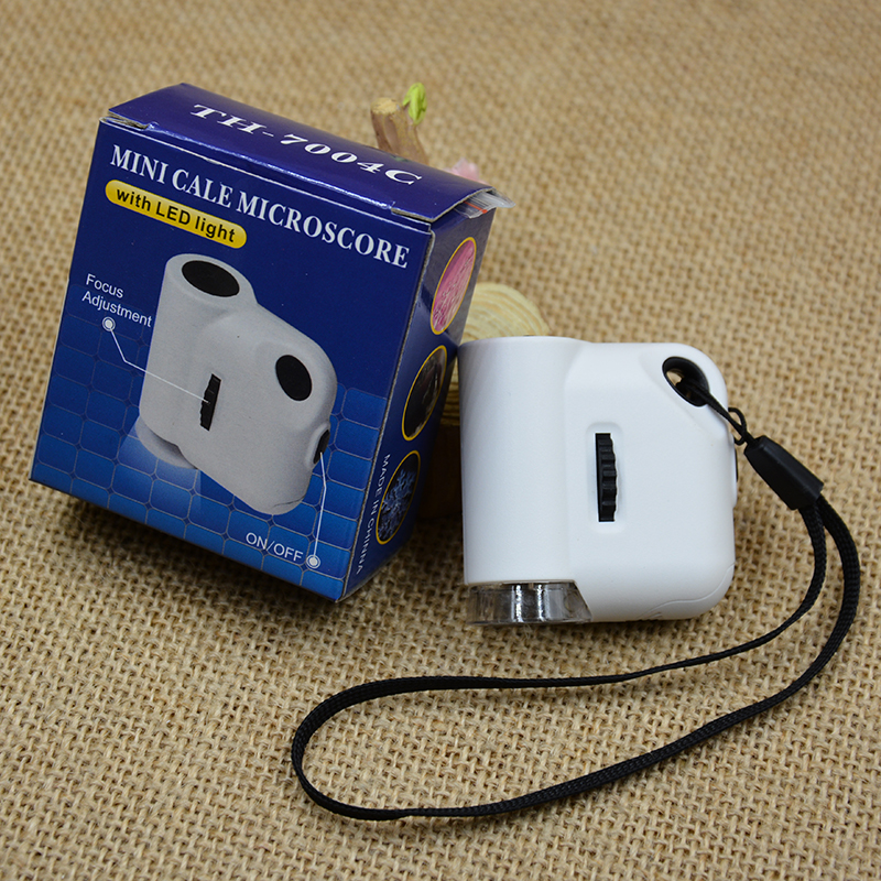 Jinghui Factory Direct sales mini Creative high-power portable microscope LED light 7004C magnifying glass Application Scenario