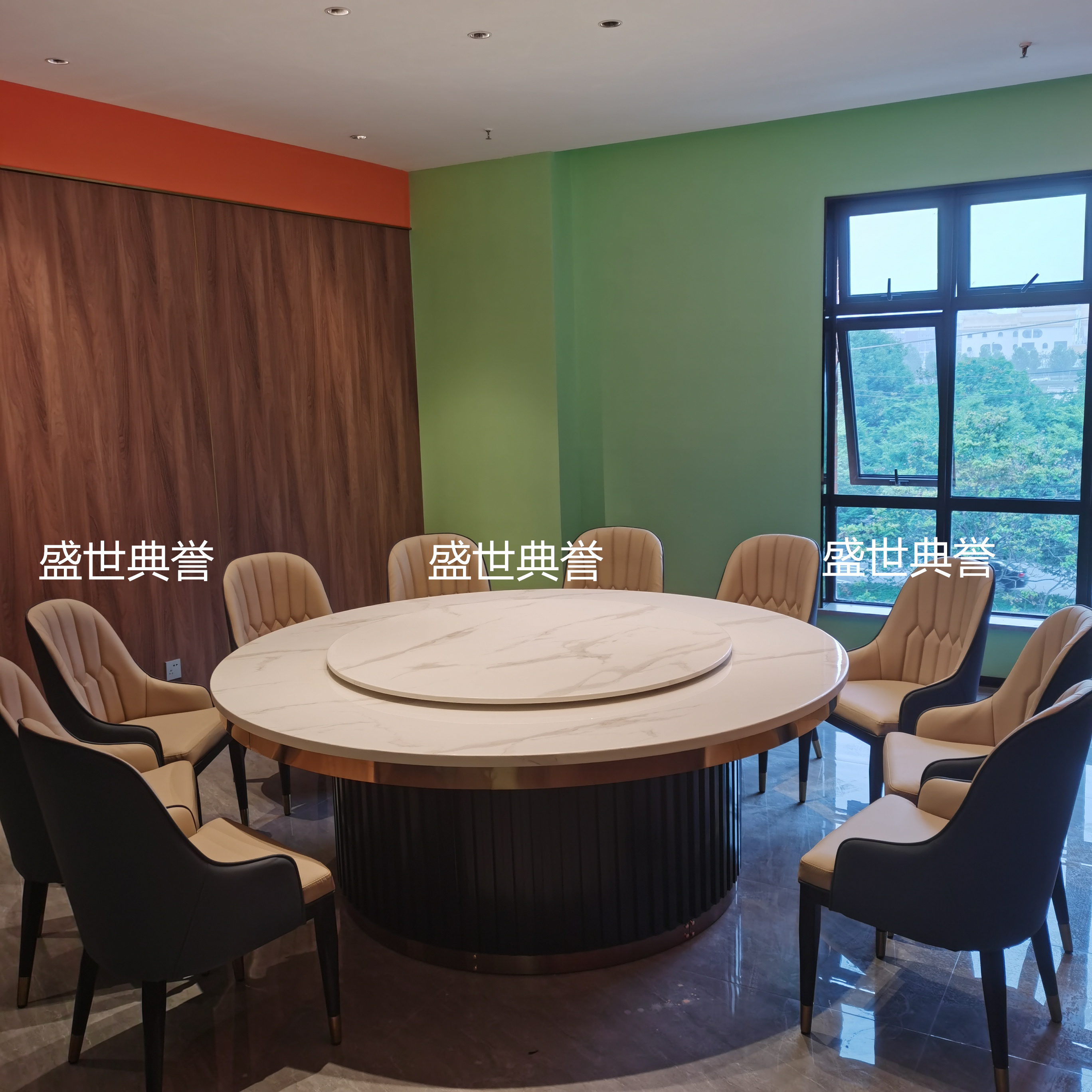 杭州海鲜酒店电动餐桌椅饭店包厢金属餐椅明档餐厅轻奢菠萝椅直销