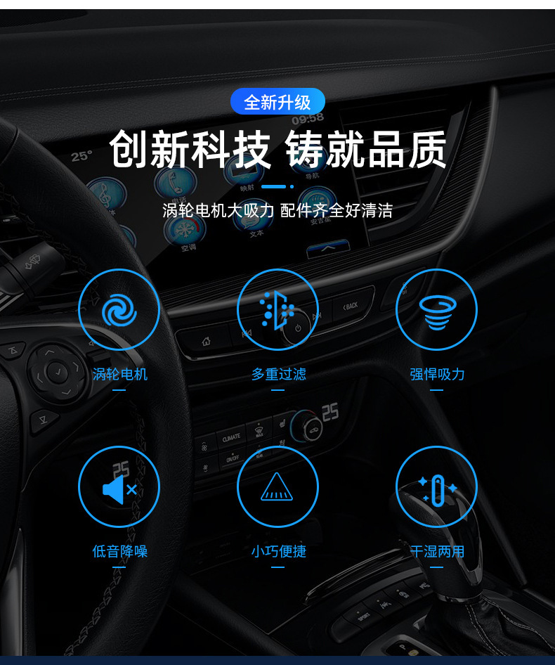 吸尘器车用家用无线充电彩盒英车载吸尘器无线大功率干湿两用宠物详情4