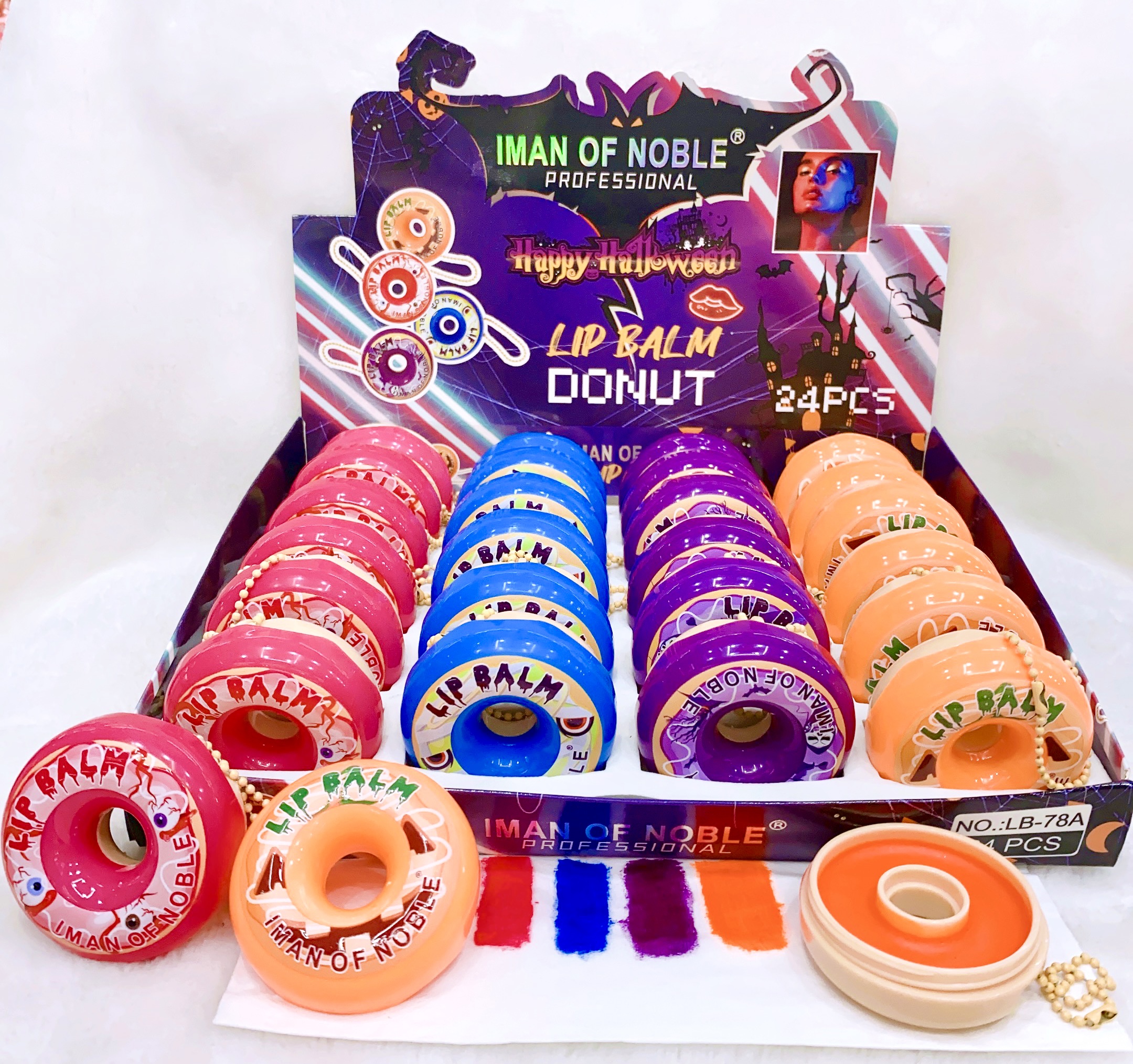 IMAN OF NOBLE's new 2023 Fluorescent Lipstick Face Color Halloween Donut Lipstick