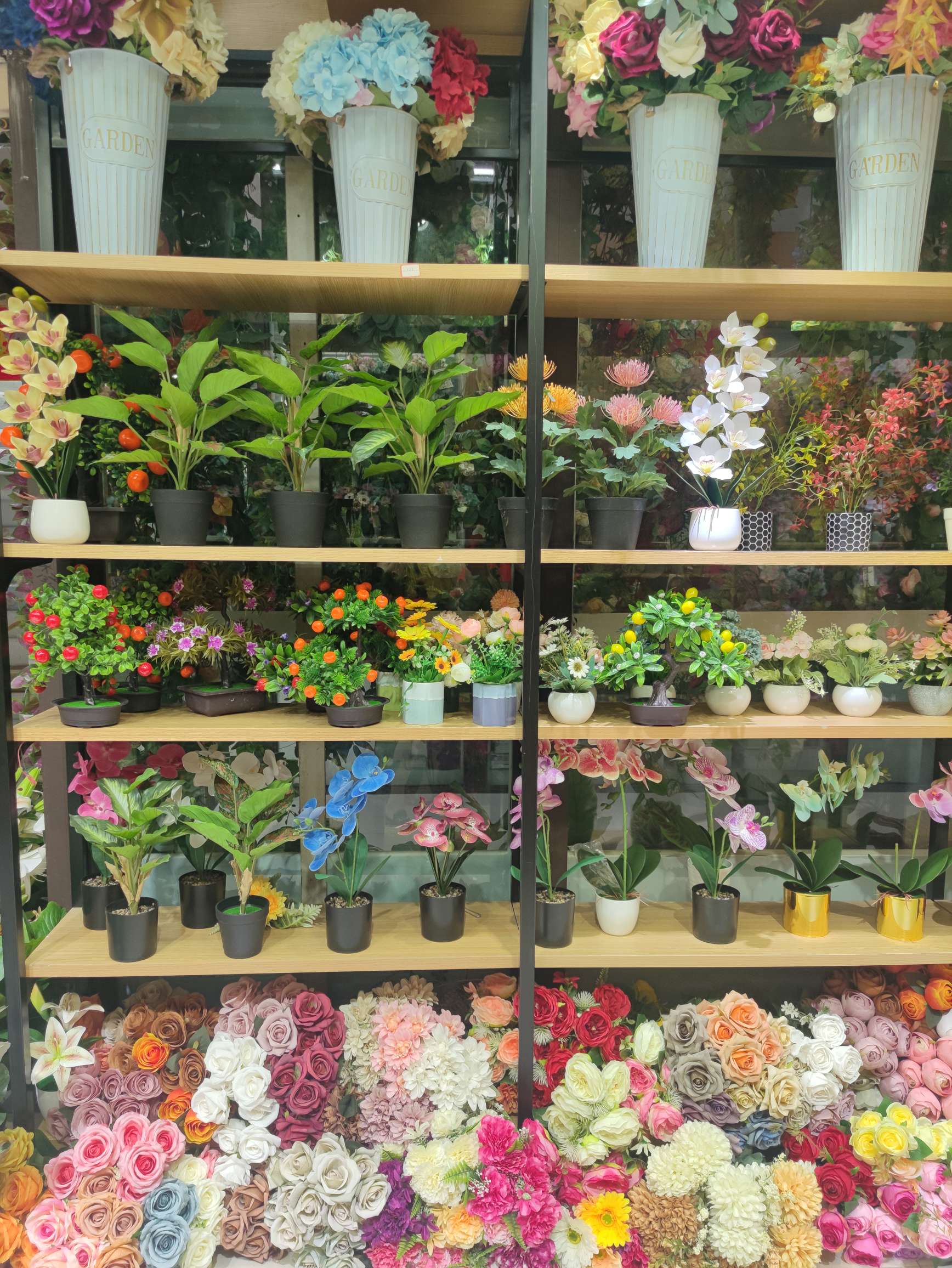 Factory direct sales, artificial flowers, potted plants, bunches, fences, lawns, soft hangings, vines detail image 8