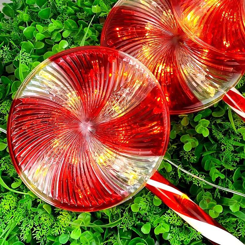 太阳能圣诞节日彩灯棒棒糖插地灯户外防水庭院草坪灯装饰氛围灯串详情图3