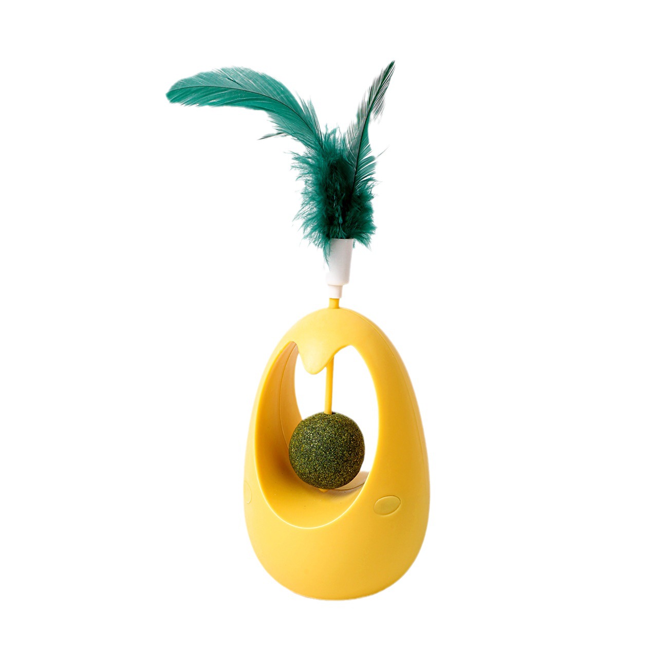 New plush toy, feather cat, interactive cat ball, teething and cleaning cat, mint toy, self-entertaining pet supplies Item Picture