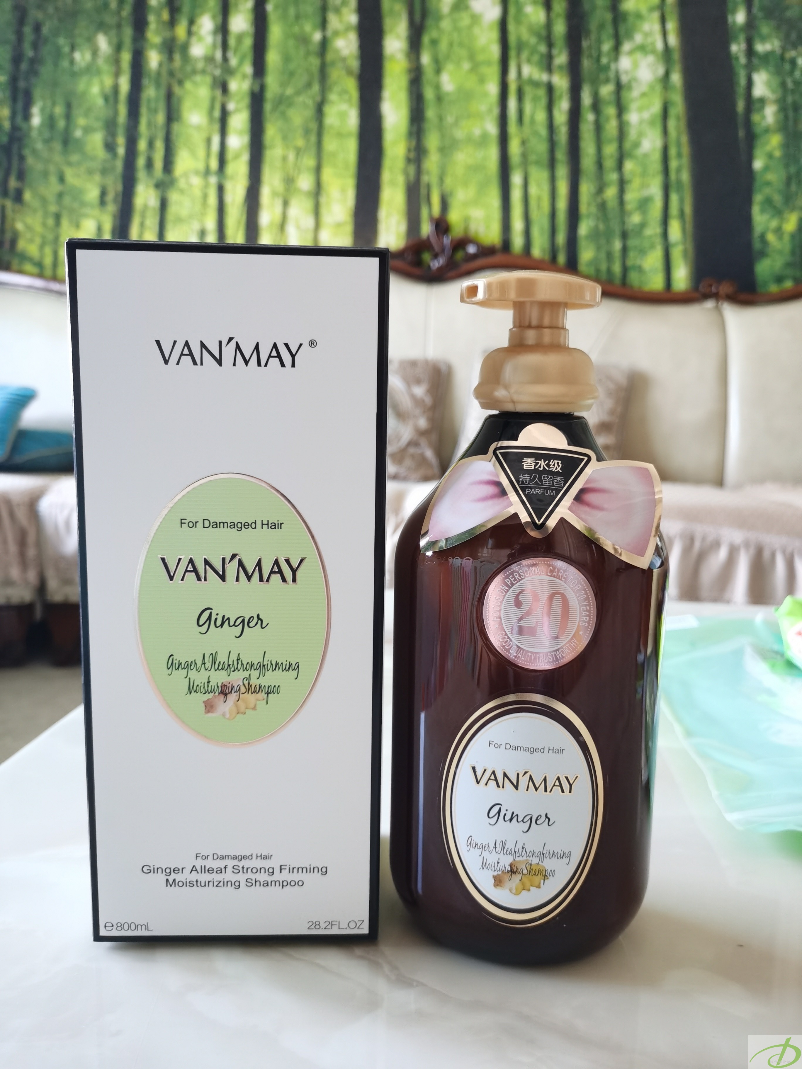 Wanqianmei Ginger Nourishing Smooth and Silky Shampoo 800ML
