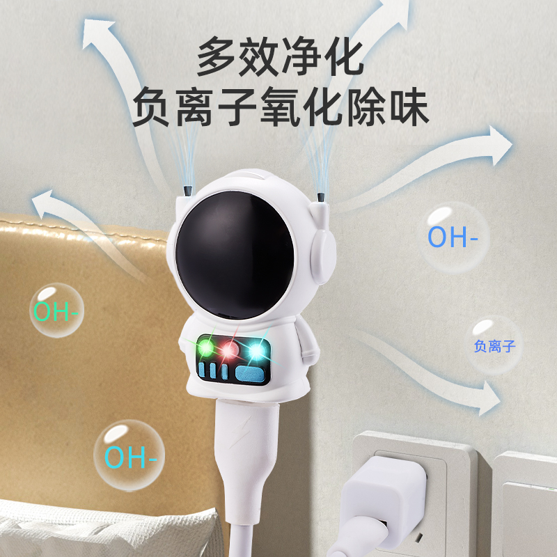 The new type of negative ion oxidation deodorizing air purifier is a plug-and-play negative ion purifier for home, car and office use Specification image