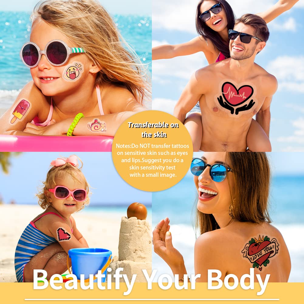 Tattoo paper compatible with luminous green print tattoo stickers, A4 creative and personalized DIY tattoo stickers, special tattoo stickers, back glue transfer stickers, tattoo stickers, self-adhesive waterproof print tattoo stickers Specification image