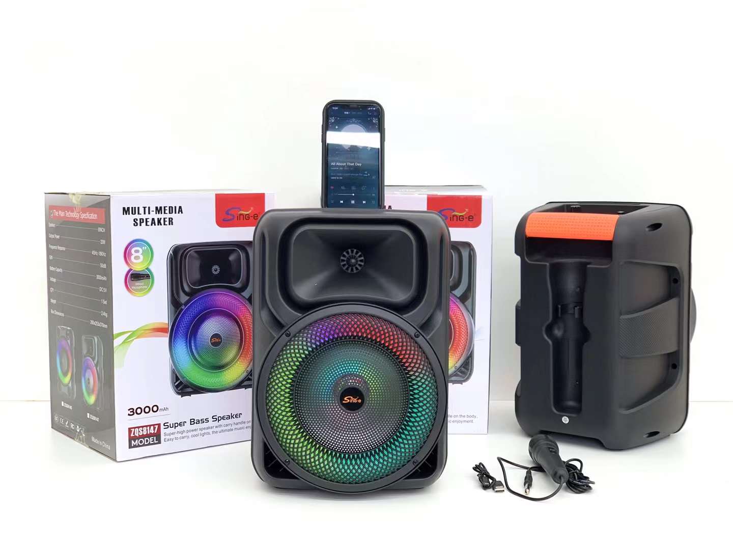 便携式蓝牙音箱/ZQS/KTS白底实物图