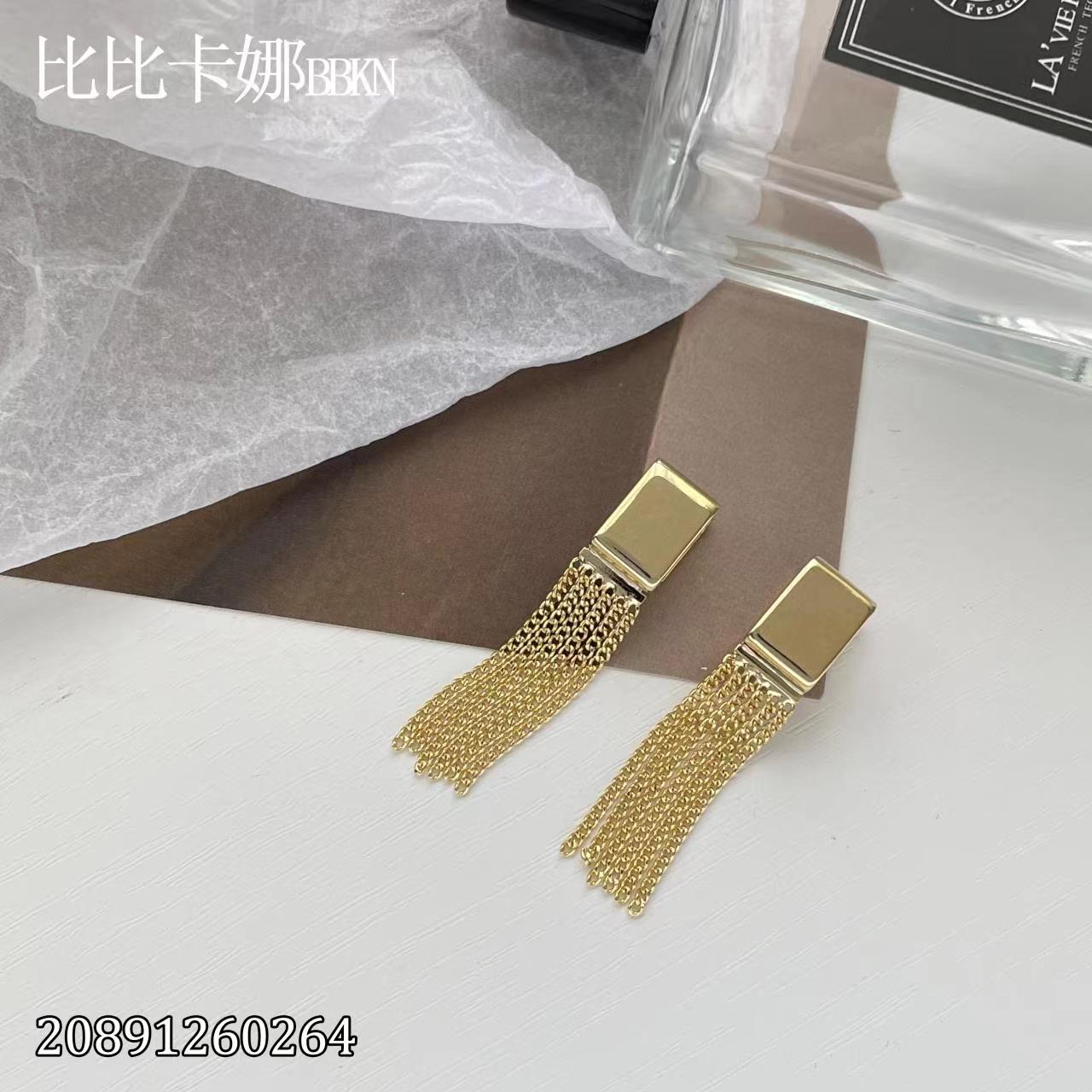 耳环小众设计感高级防过敏轻奢气质简约风金白两色详情图2