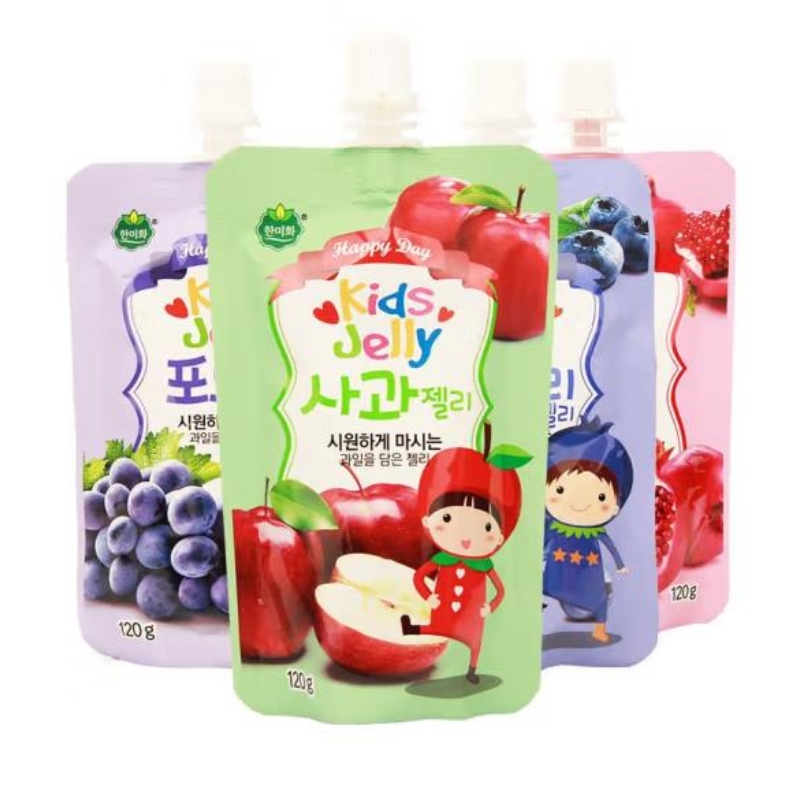 韩国进口 韩美禾果味果冻120g 72袋/箱进口吸吸乐儿童可吸果汁混合水果味糖果色素120g 吸吸乐苹果果冻详情图1