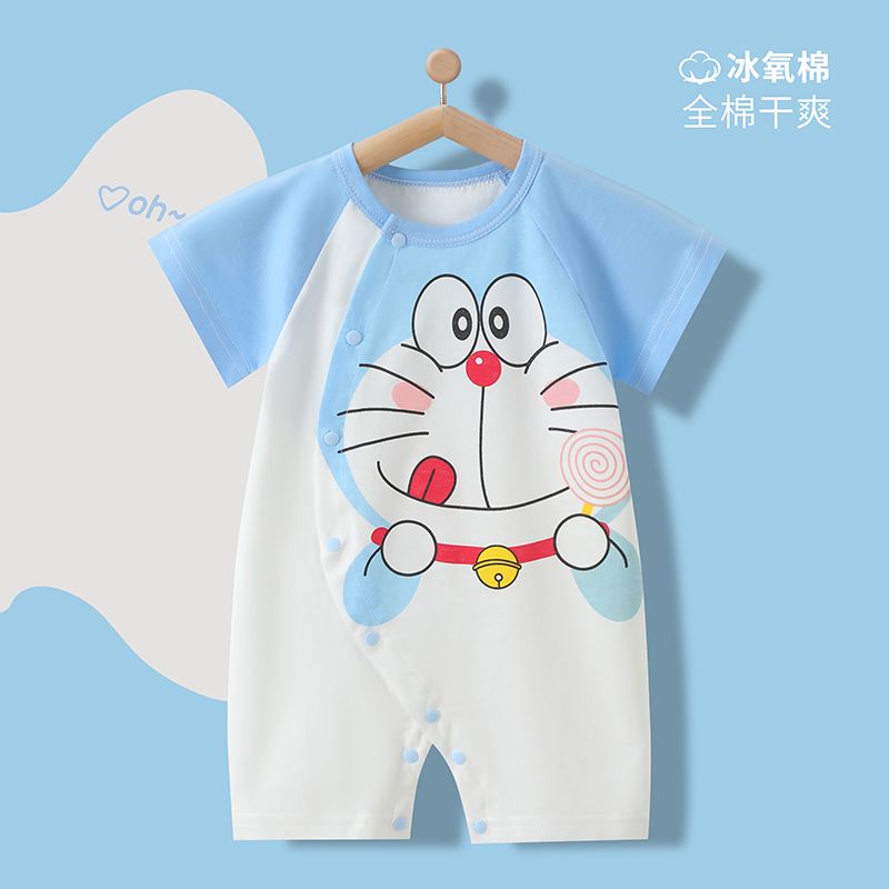 婴儿连体衣夏季薄款网红服新生儿可爱短袖衣服宝宝夏季洋气哈衣详情图5