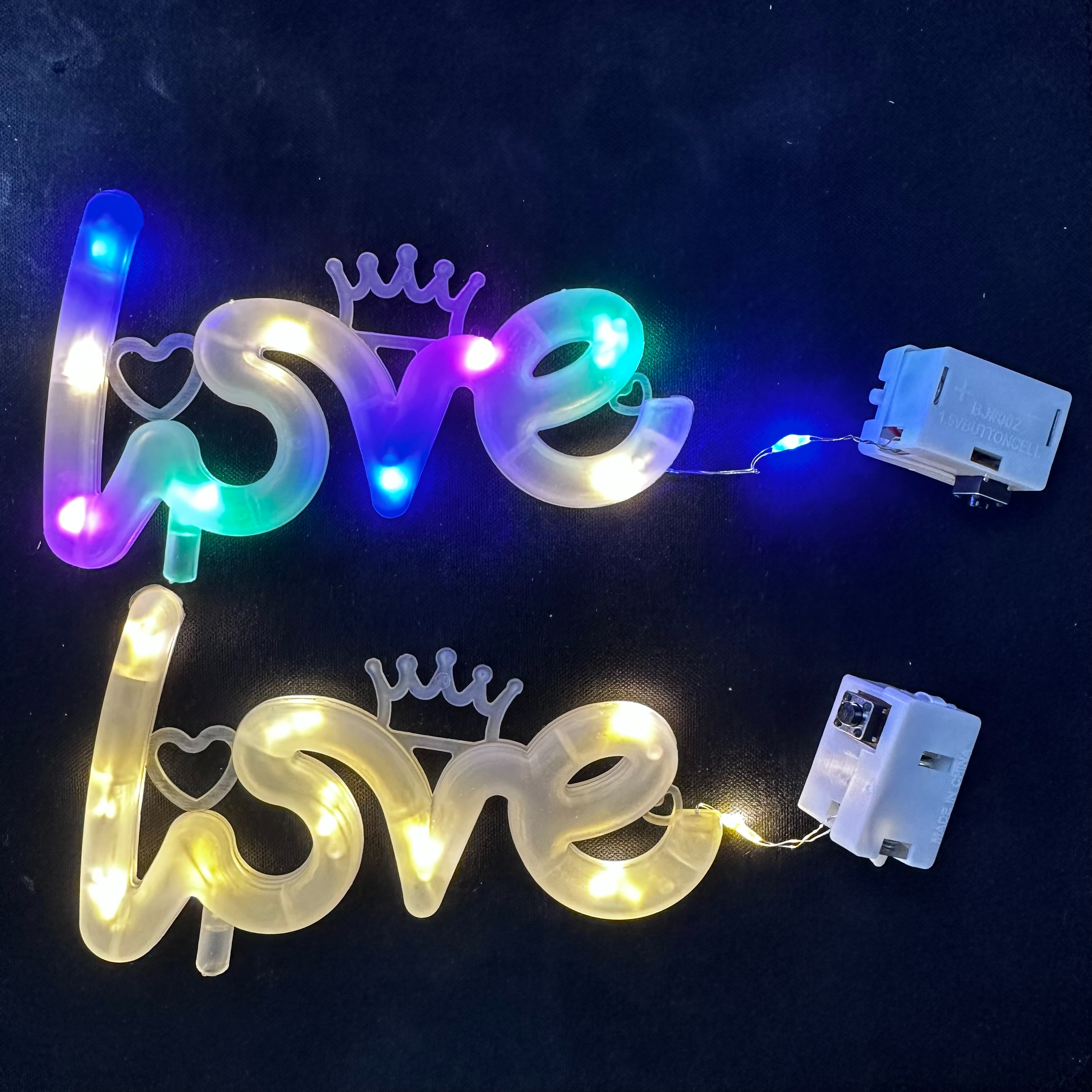 鲜花防水LED灯串永生花干花花束装饰灯发光小彩灯牌暖色灯牌许愿灯牌