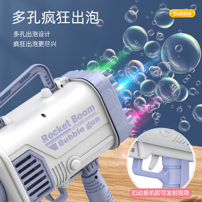 Children's fully automatic blowing Gatlin 64-hole bubble machine gun Laifu bubble gun toy Application Scenario