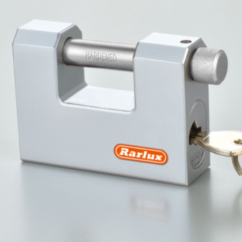Rarlux70-100mm高安全铁体实心挂锁镀表面重型矩形铁挂锁图