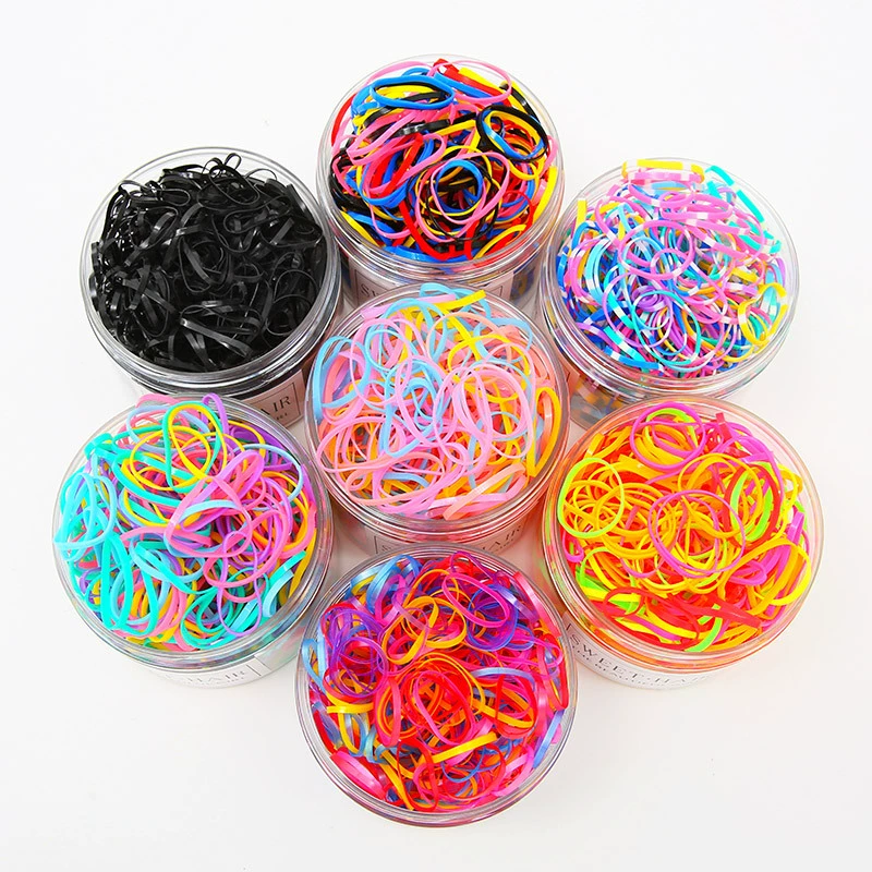 Colorful hair tie for girls, black Korean version, cute thickened disposable leather band hair tie headwear, popular online hair tie detail image 11