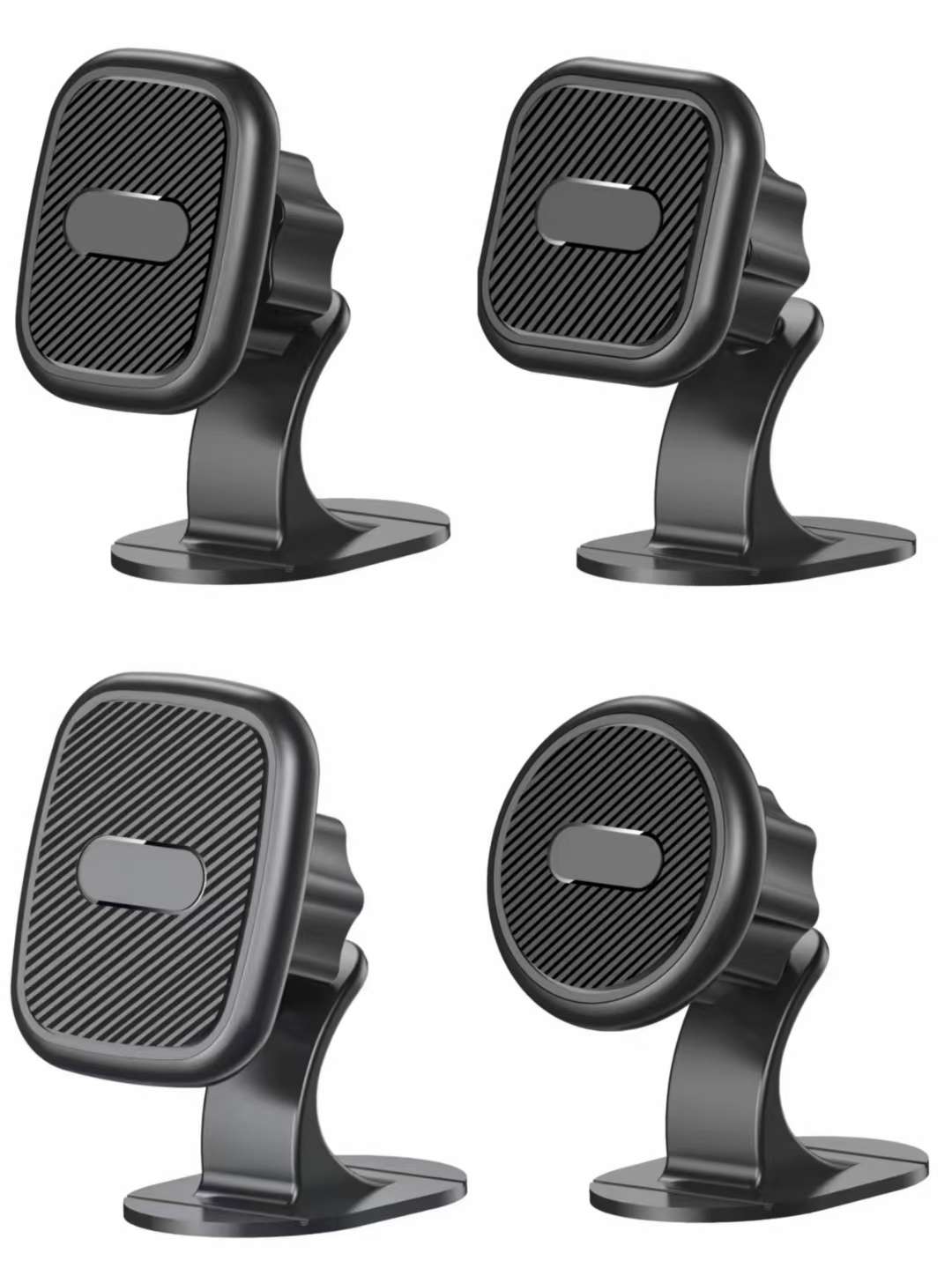 椭圆形碳纤维纹路磁吸粘贴车载手机支架/方形斜条纹磁吸粘贴支架/长方形磁吸粘贴手机支架/圆形磁吸粘贴支架 车载支架磁吸支架