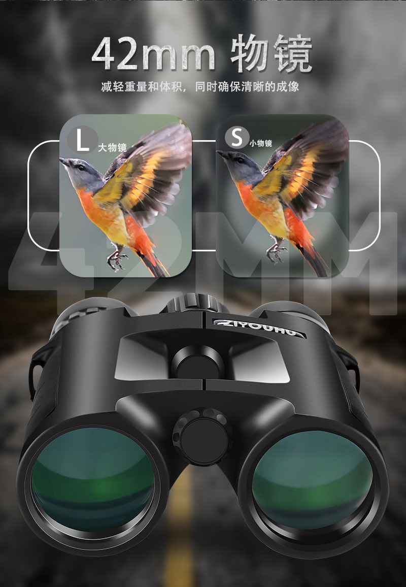 Free Tiger TD8x42 10x42 straight Hollow binoculars wide-field low-light night vision binoculars pic 6