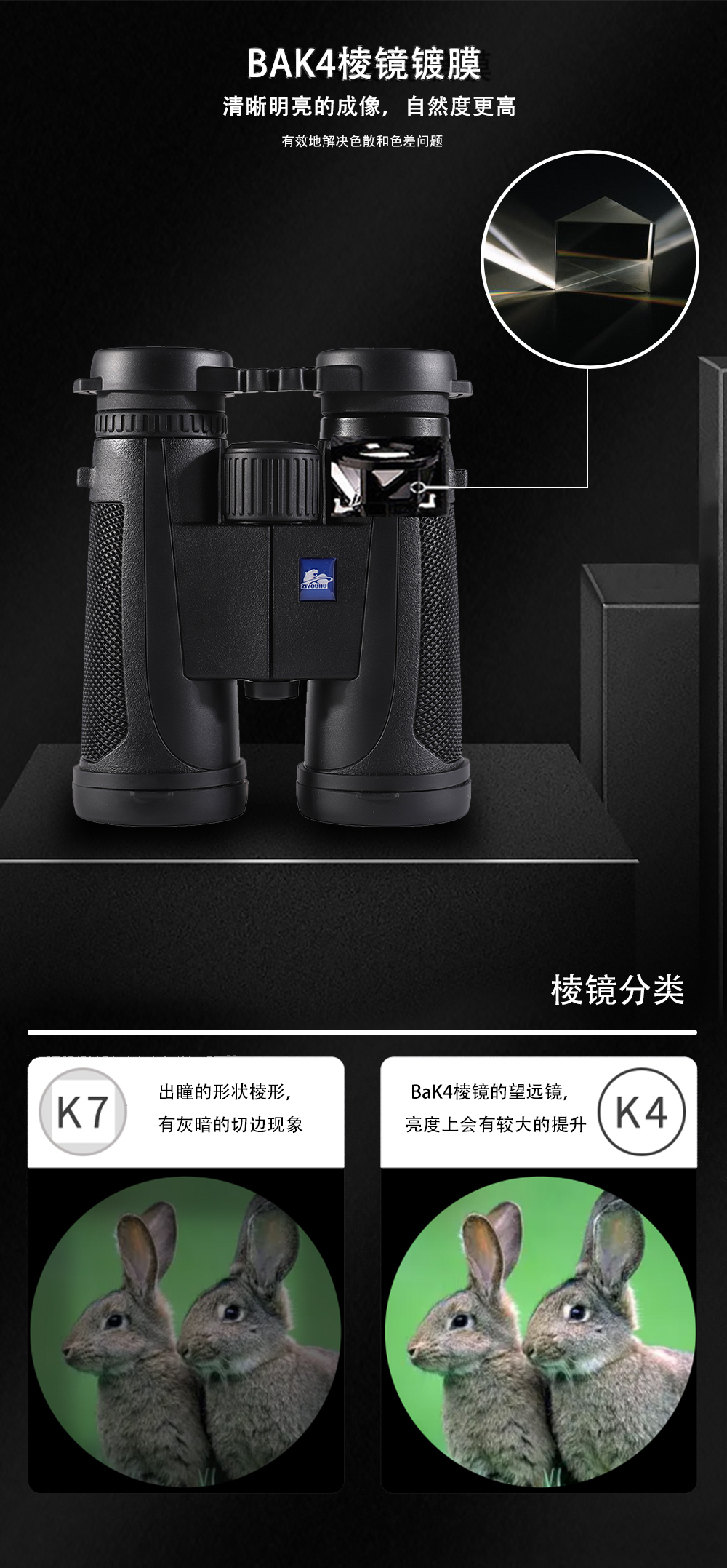 自由虎TA10x42 12x50双筒望远镜大视野微光夜视望远镜高倍高清 pic 10