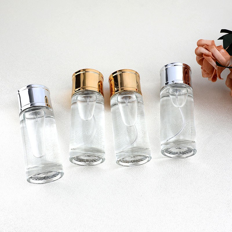 厂家直销50ML透明圆瓶玻璃瓶香水便携喷雾分装玻璃瓶化妆品空瓶子