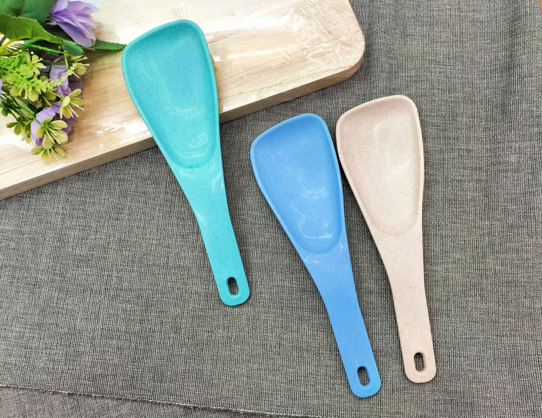 Jiehao long-handled fiber non-stick pan, durable kitchen rice serving spoon details Picture