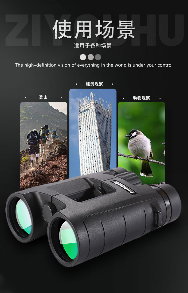 Free Tiger TD8x42 10x42 straight Hollow binoculars wide-field low-light night vision binoculars pic 15