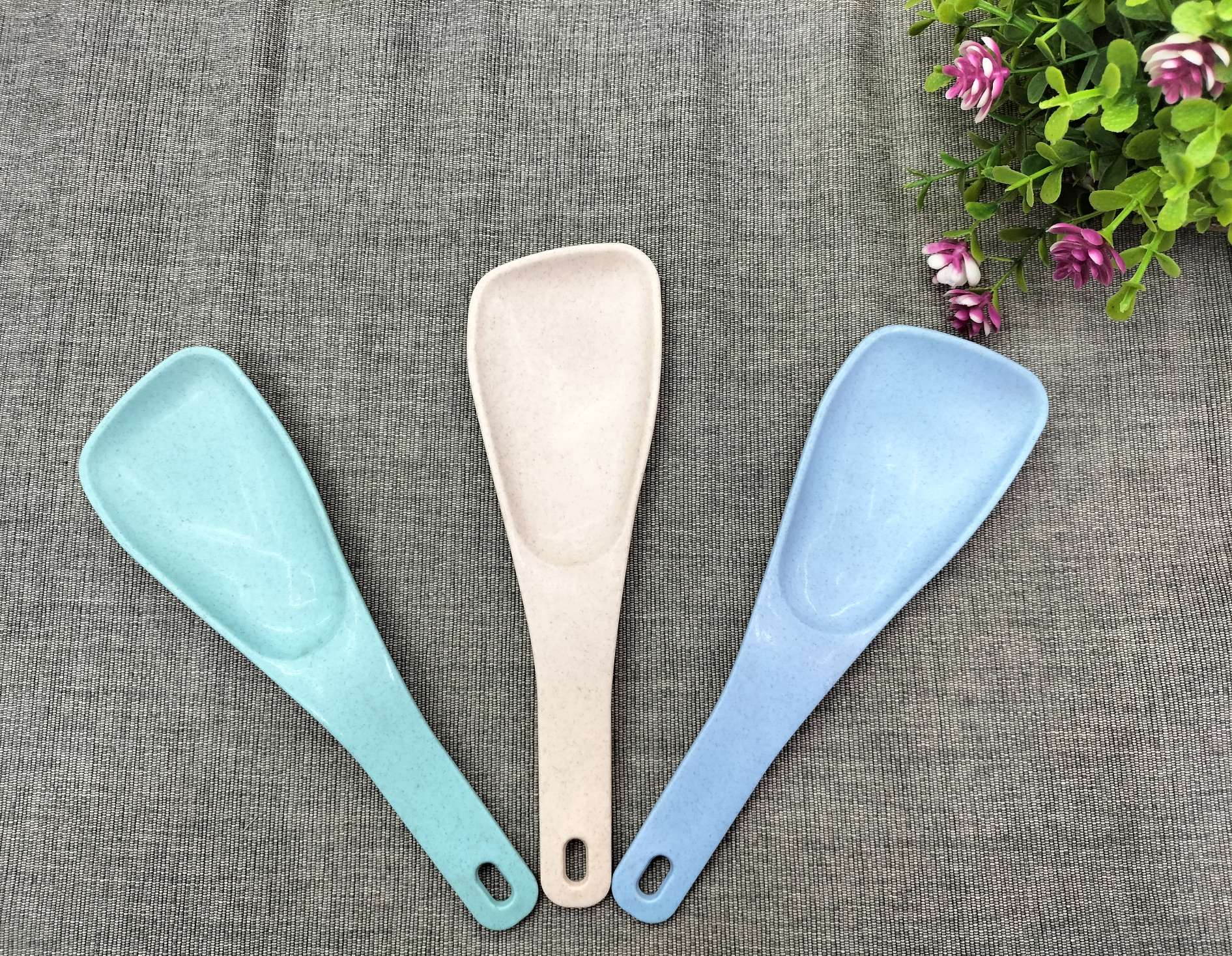 Jiehao long-handled fiber non-stick pan, durable kitchen rice serving spoon detail image 3