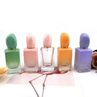 30ML高端渐变色香水瓶造型盖子玻璃香水分装瓶便携式化妆品喷雾瓶