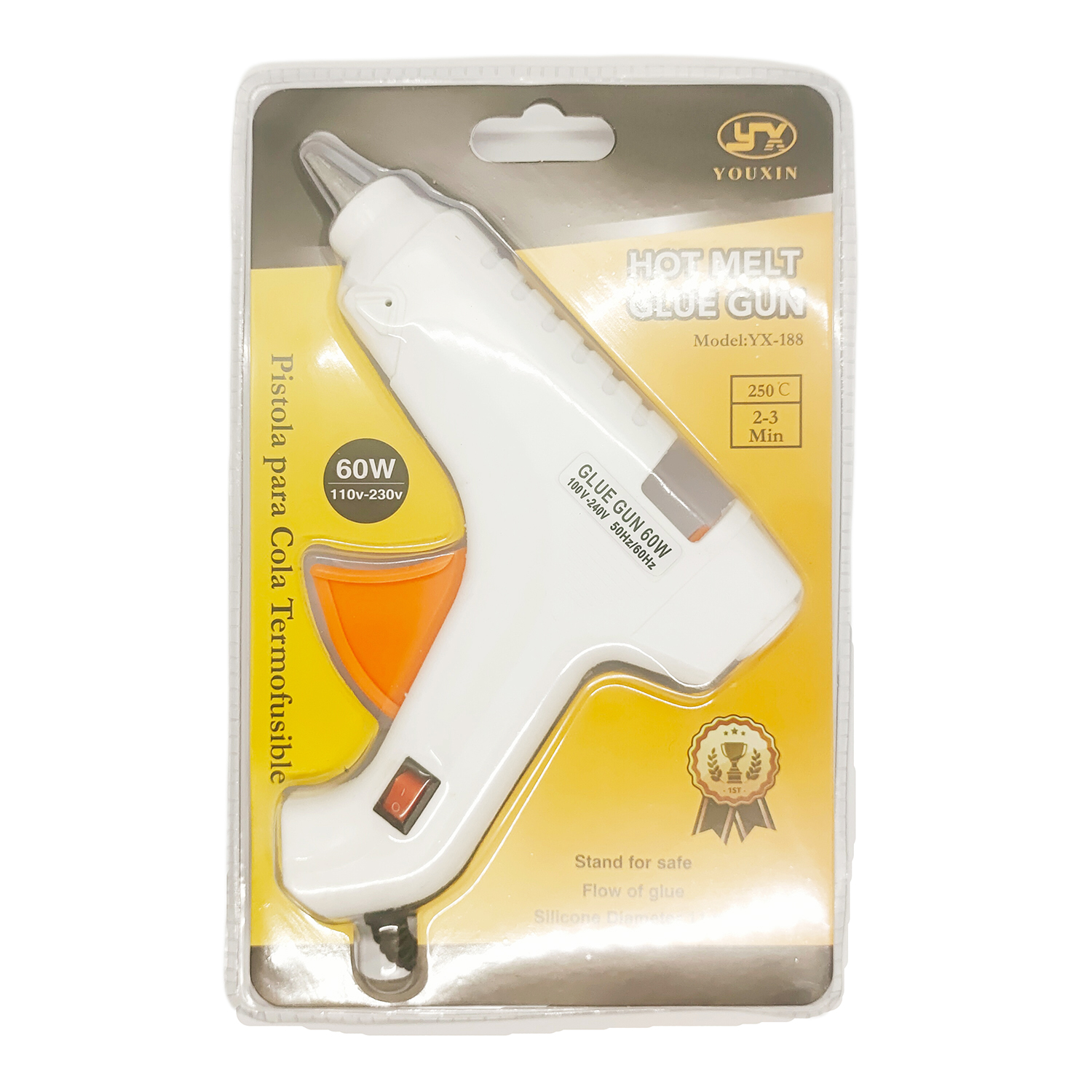 Youxin 60W large glue gun with switch YX-188 hot melt glue gun factory direct sales