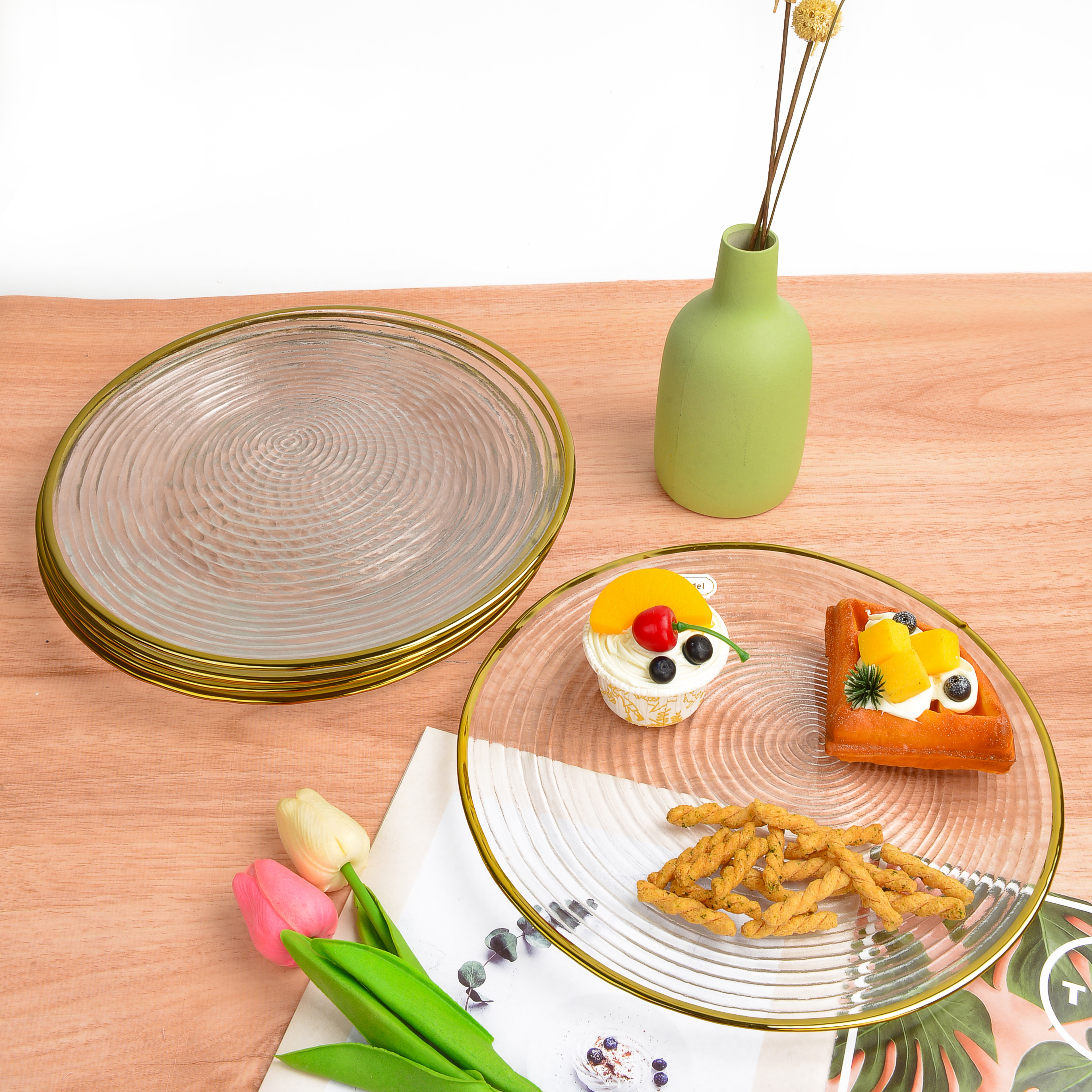 玻璃盘/盘子/果盘产品图