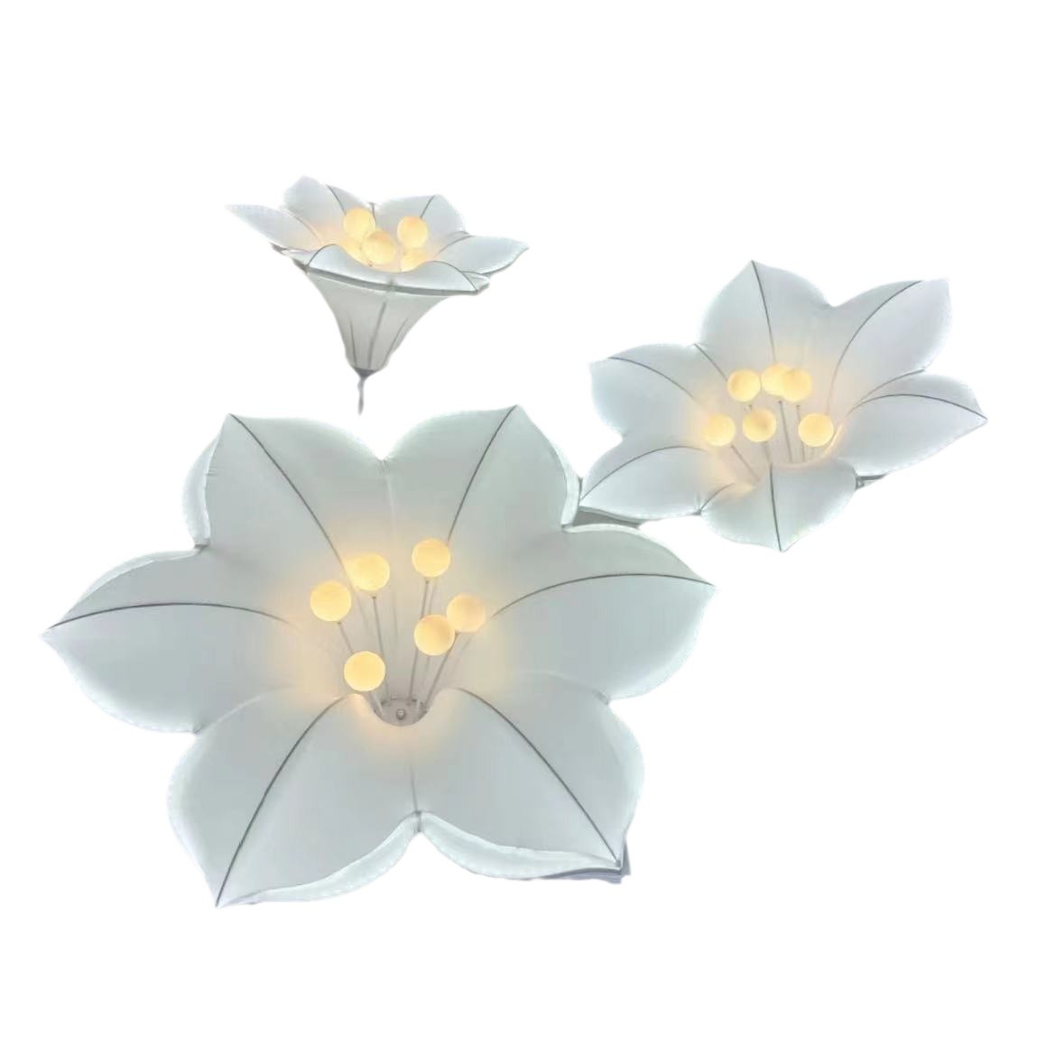 New wedding props: morning glory luminous road lead lights, wedding stage petal lighting background decoration, stage ornaments Item Picture