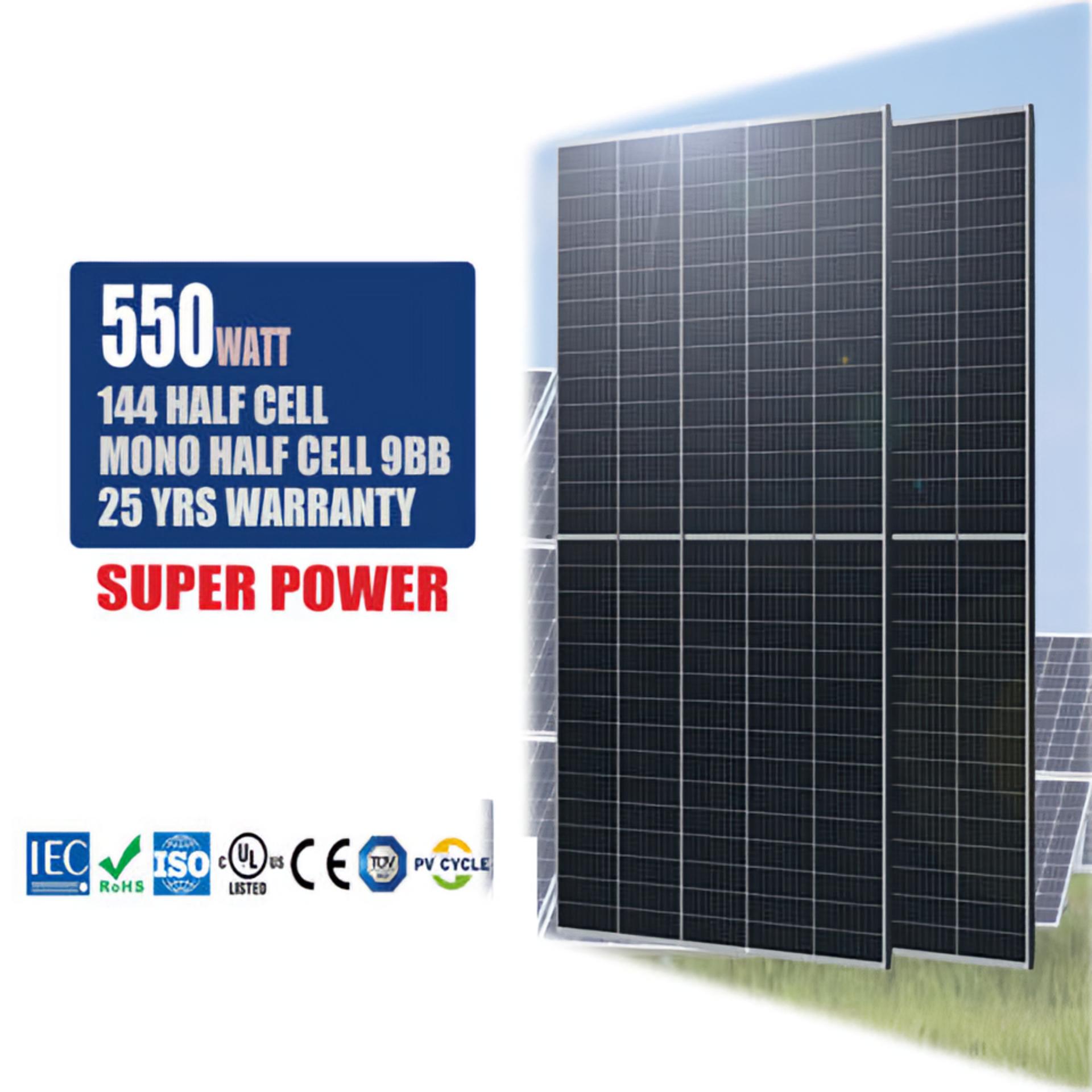 高效率发电Tiger太阳能电池组件550W现货晶科太阳能板