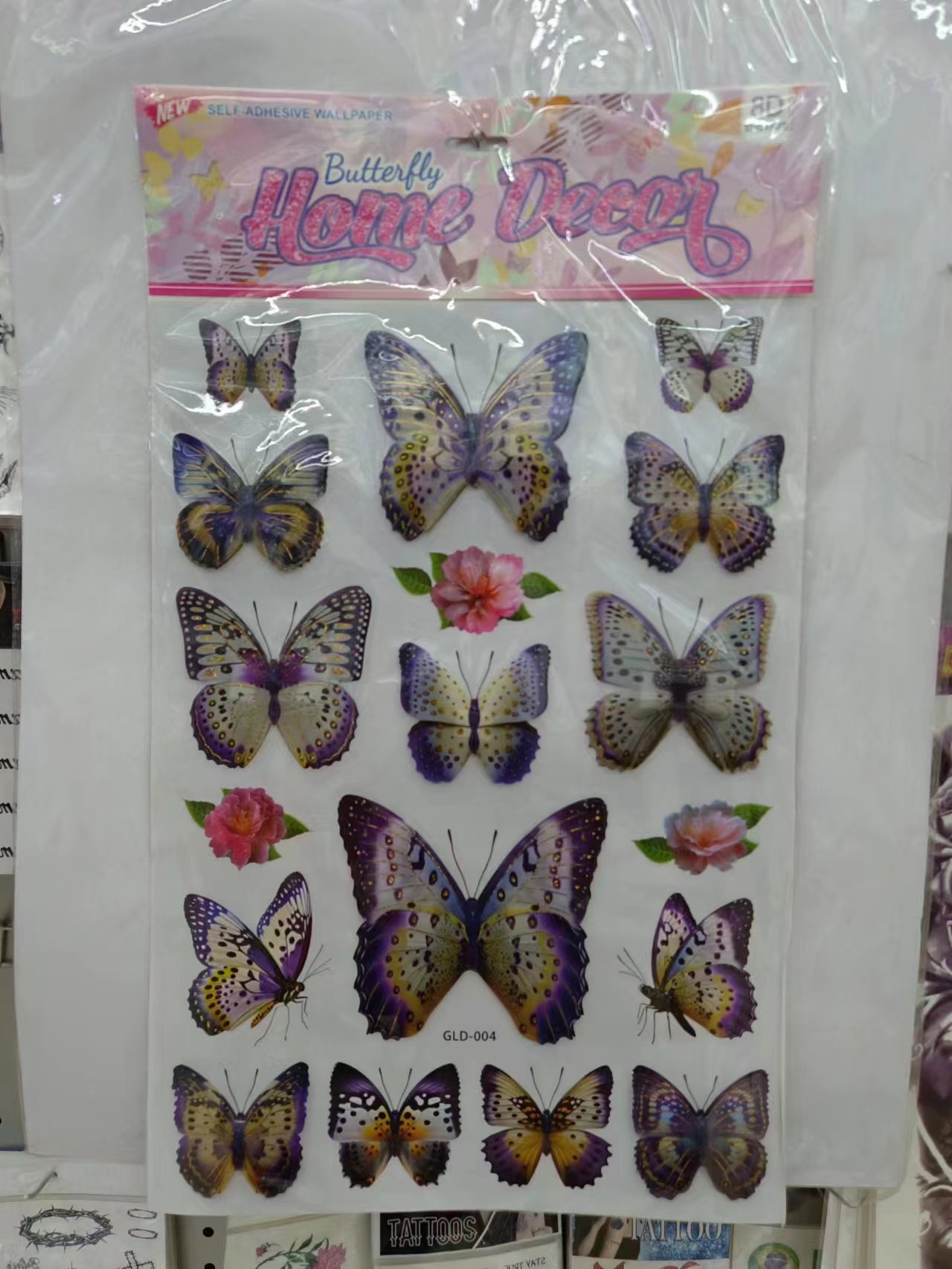 GLD Butterfly Layer Decorative Stickers