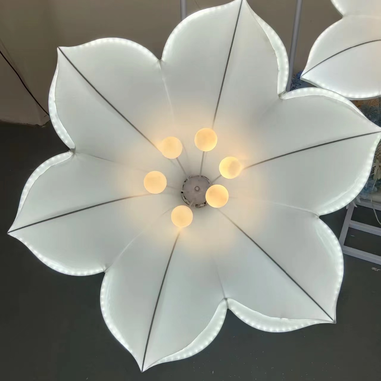 New wedding props: morning glory luminous road lead lights, wedding stage petal lighting background decoration, stage ornaments Application Scenario