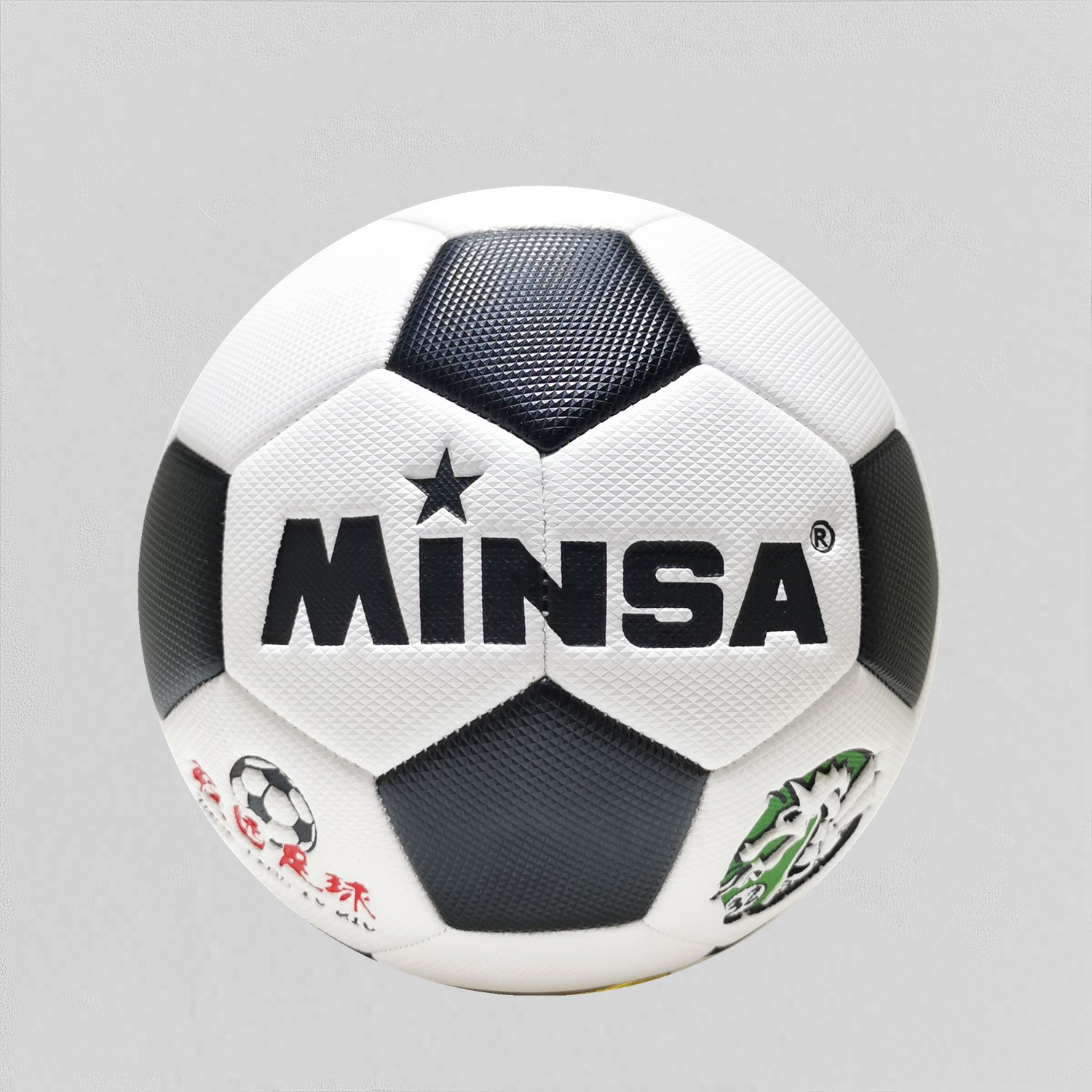 Yiwu Football Factory Wholesale Minsa Standard 3/4/5 Tpe Machine Sewing Classic Black And White Block Football Adult School Students Training Match Football Wholesale Can Be Customized Logo details Picture