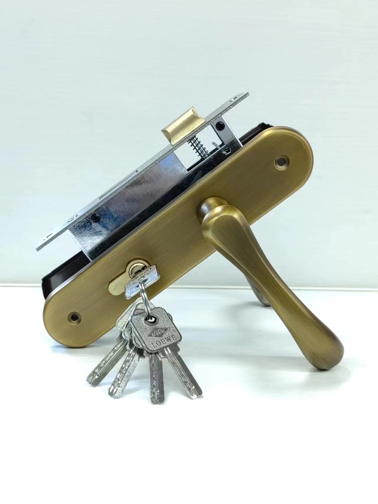Home Door Lock Indoor Bedroom Door Lock Solid Wood Door Handle Quiet Aluminum Alloy Lock