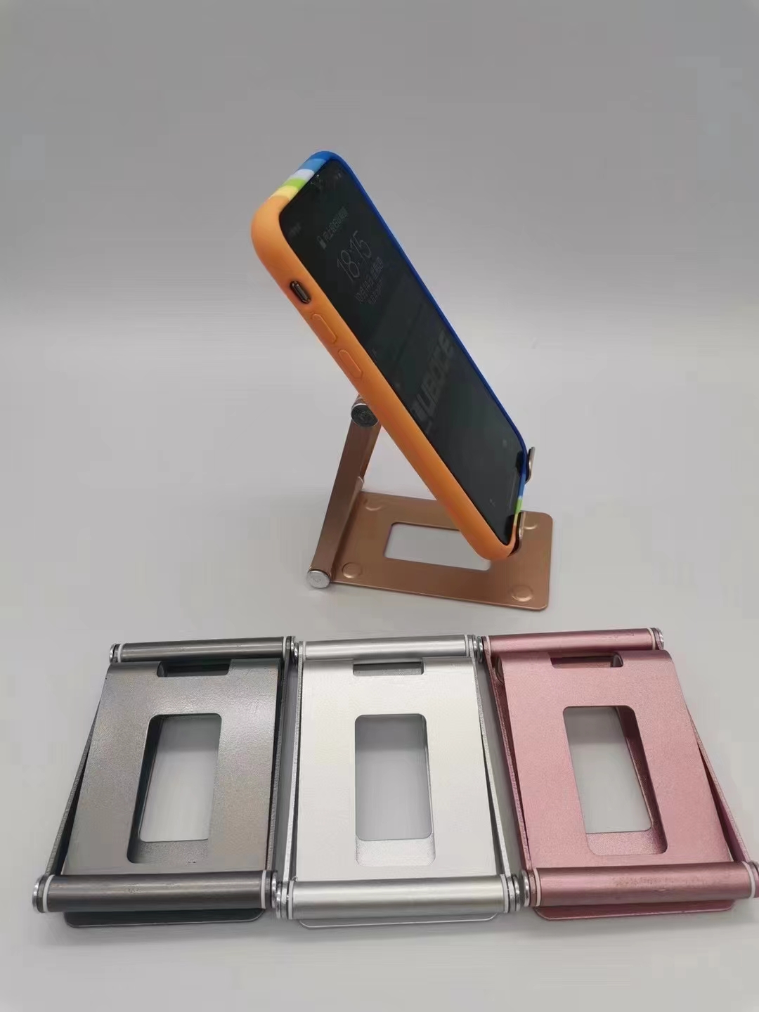 For Mobile Phone Stand Desktop Metal Folding Adjustable Metal Ipad Tablet Computer Universal Mobile Phone Stand Can Live Watch Tv Catch-Up Online Class Item Picture