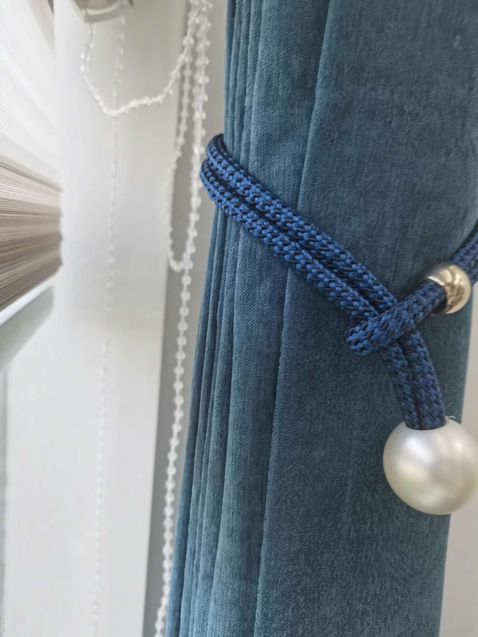Curtain Tie, Pearl Tie Specification drawing