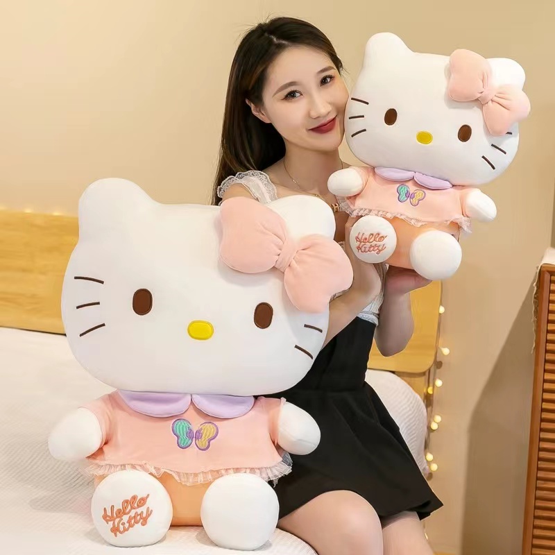 hellokitty公仔凯蒂猫咪毛绒玩具哈喽布偶娃娃女孩抱着睡生日礼物
