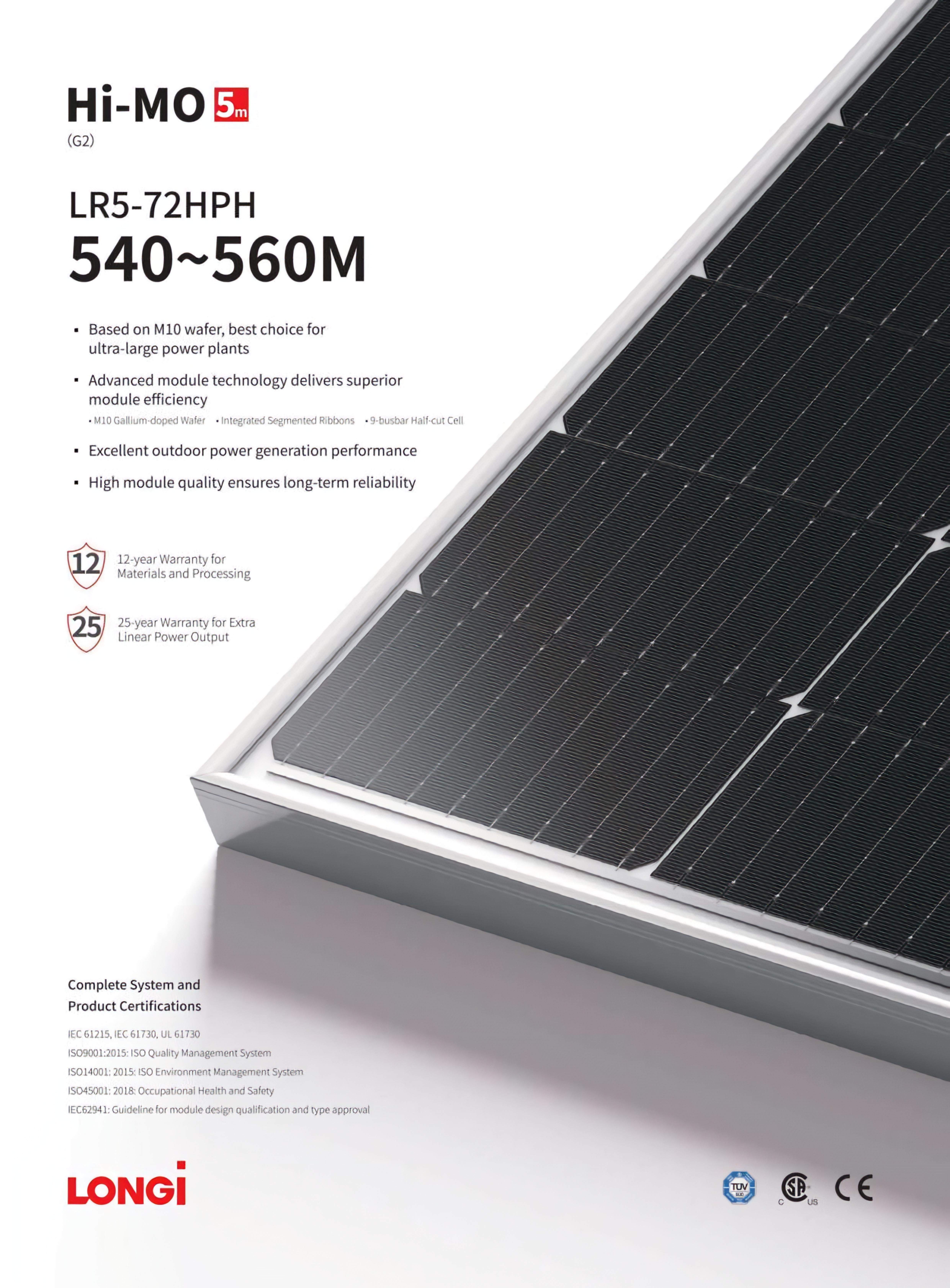 LONGI Longi high-efficiency solar modules 550W-590W monocrystalline silicon solar panels wholesale details Picture
