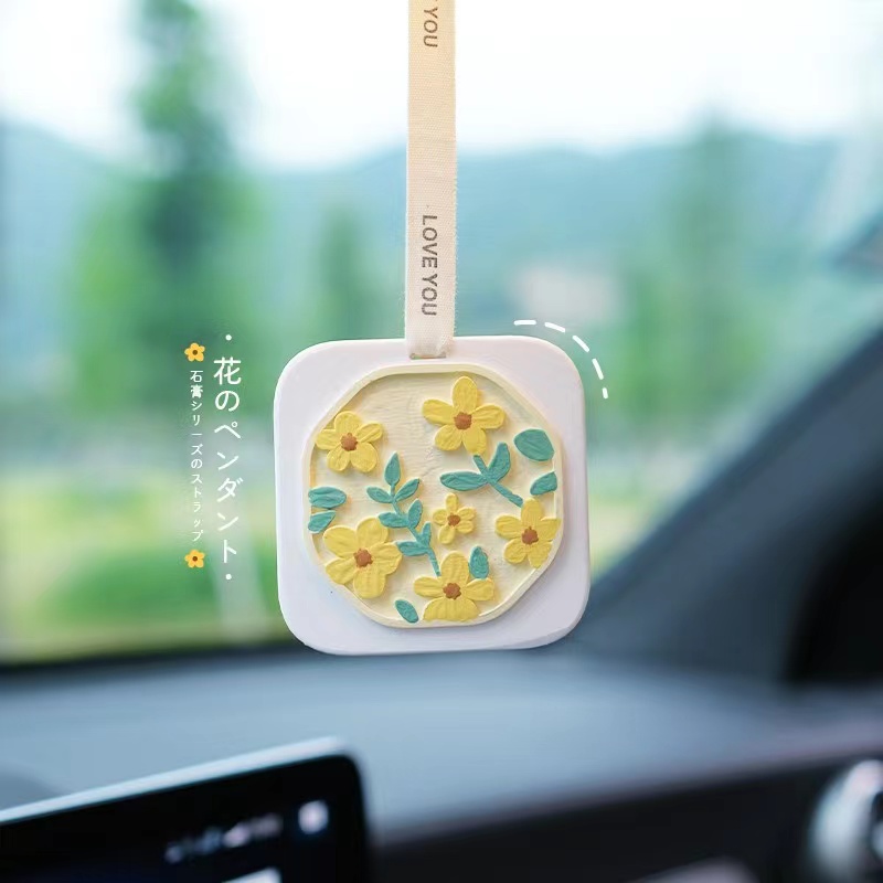 Floral Car Aromatherapy Plaster Decoration Application Scenario