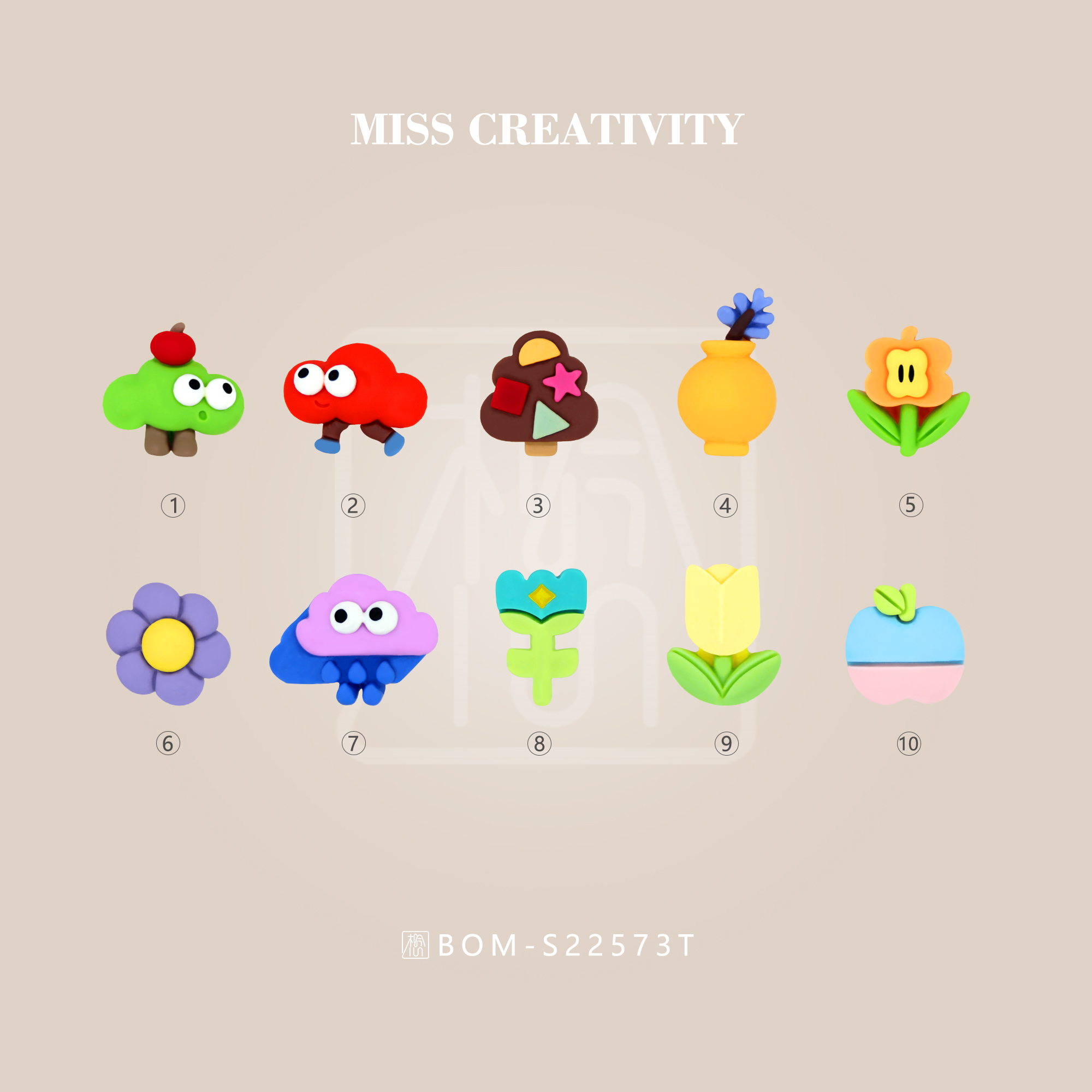Miss creative jewelry accessories set: ring, pen accessories, cup patch, pencil case pen bag decoration factory wholesale 22573
