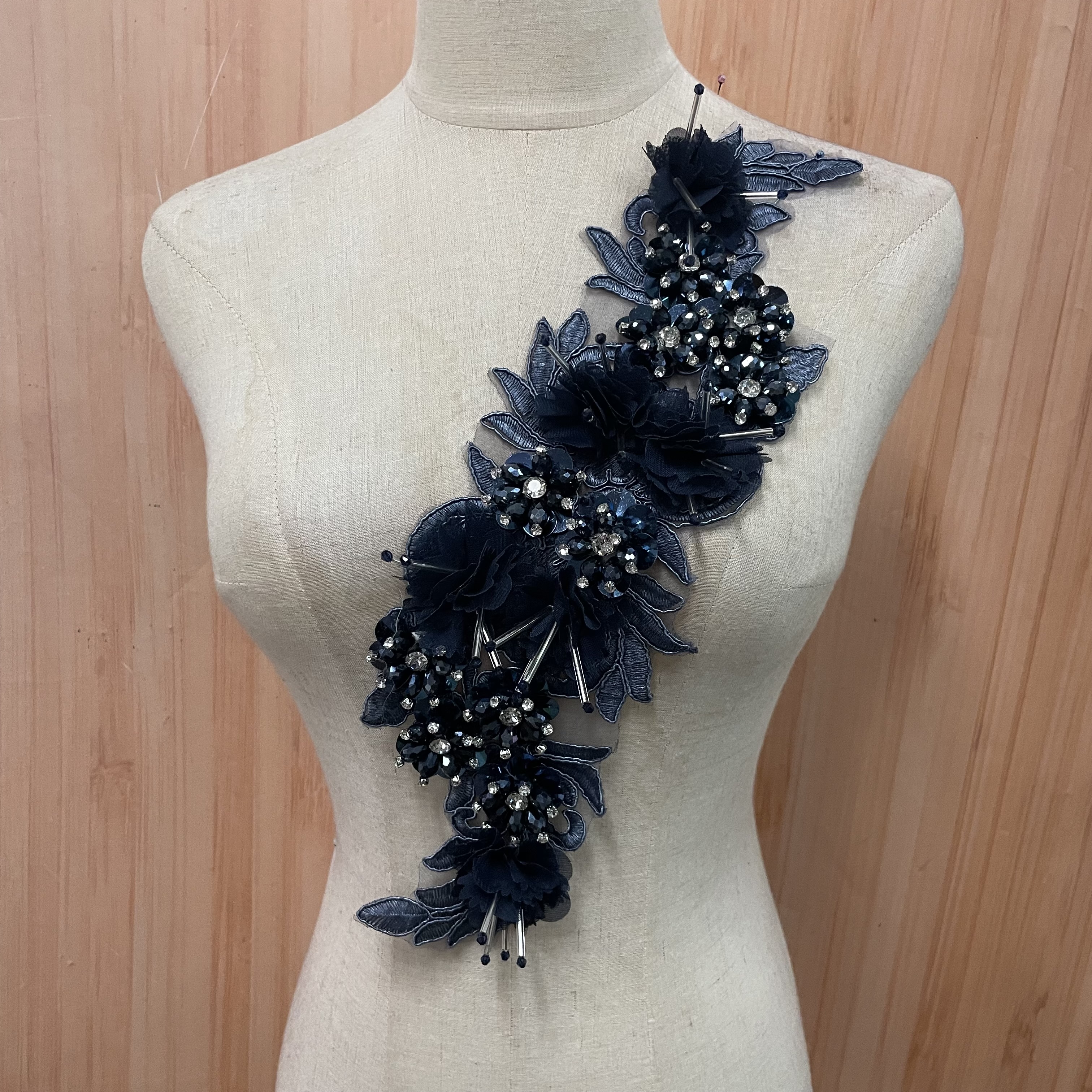 Double-layer three-dimensional sticky flower small flower polyester filament organza water-soluble lace women's wear, children's wear, evening gowns and home textile accessories