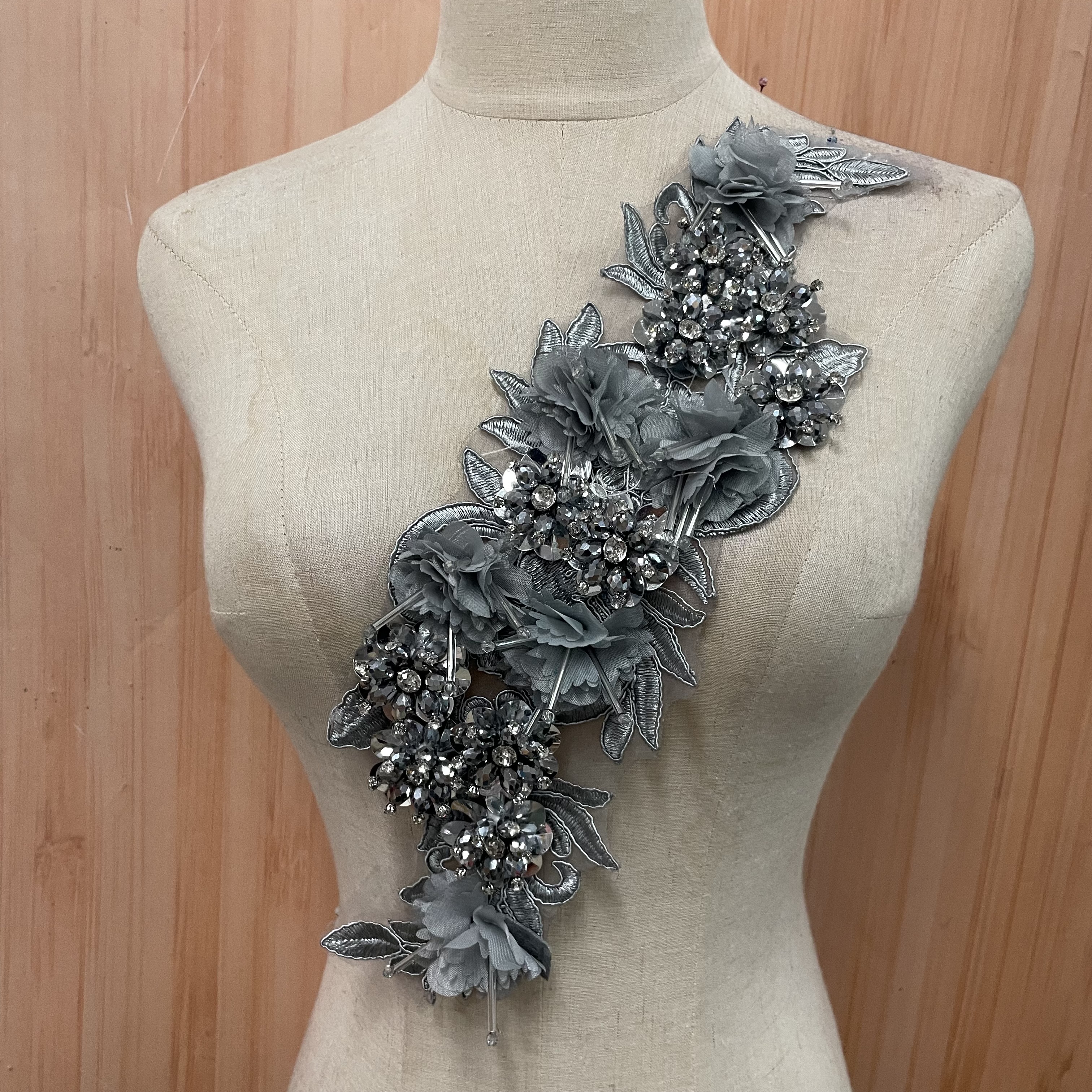 Double-layer three-dimensional sticky flower small flower polyester filament organza water-soluble lace women's wear, children's wear, evening gowns and home textile accessories pic 13