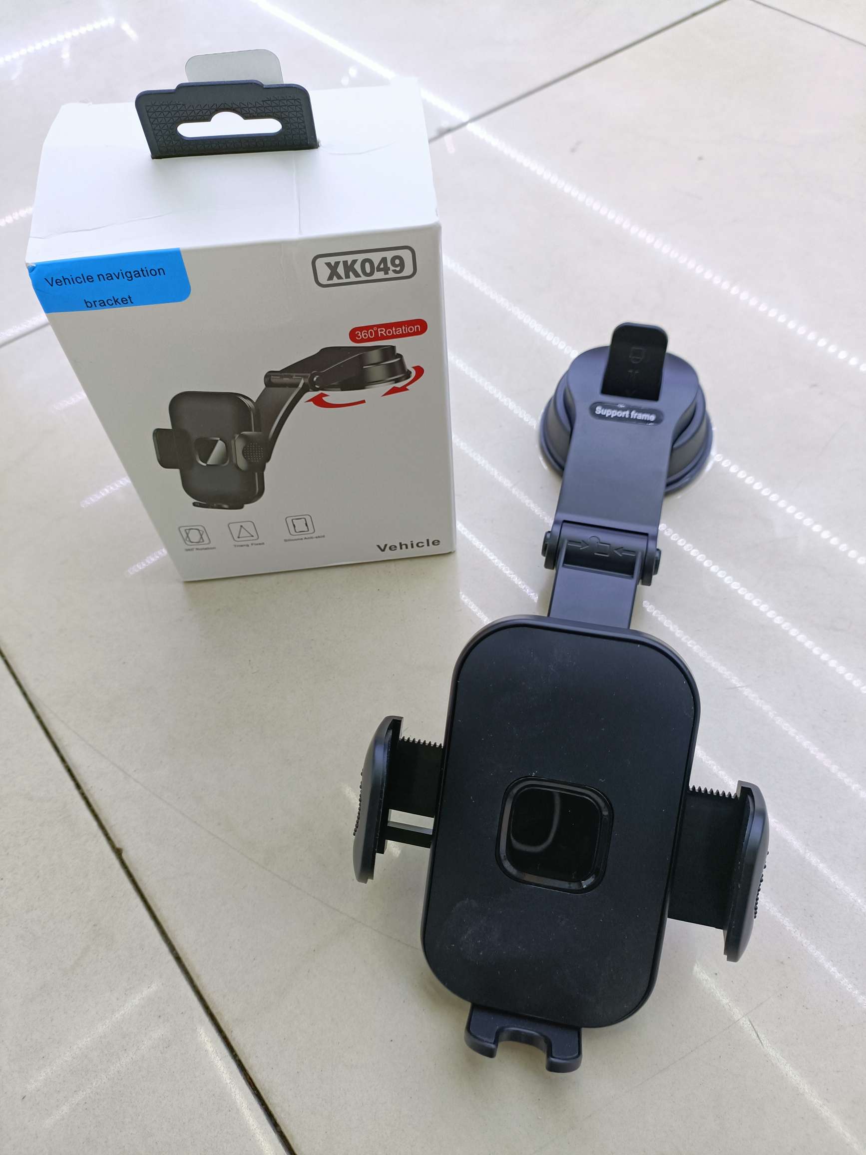 镜面齿轮自动锁夹头配旋转弯管底座/硅胶镜面齿轮自动锁夹头配旋转弯管底座 手机支架 车载支架 吸盘支架详情图12